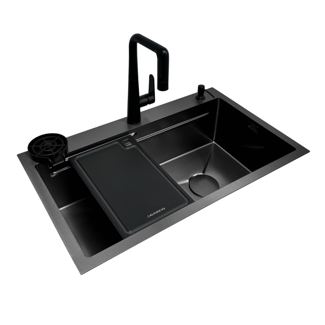 Kit Fregador + Grifo de Acero Inoxidable 304 Oceania 33 Gasco