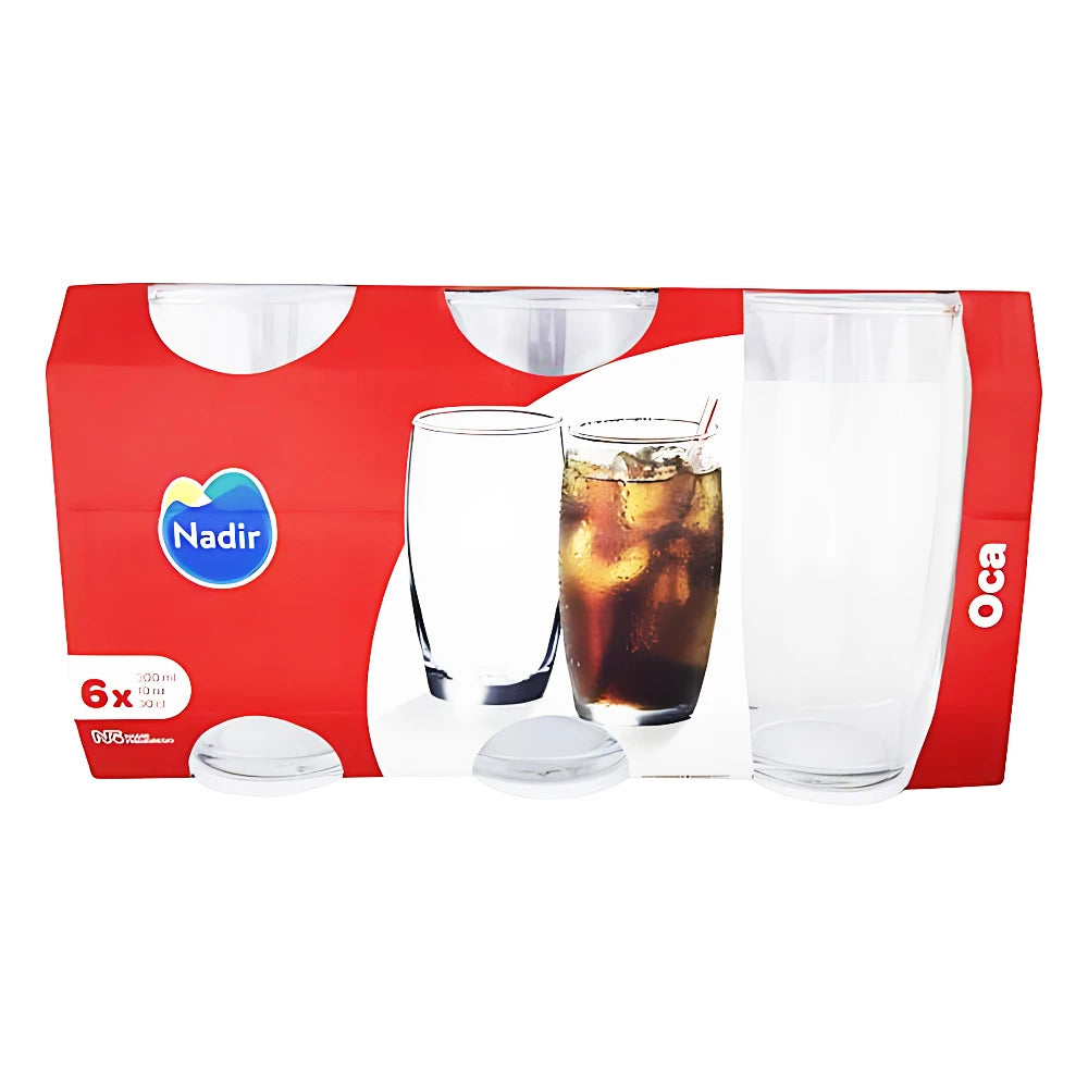 Set 6 Vasos de Vidrio Oca 300ml Nadir 77290201144452
