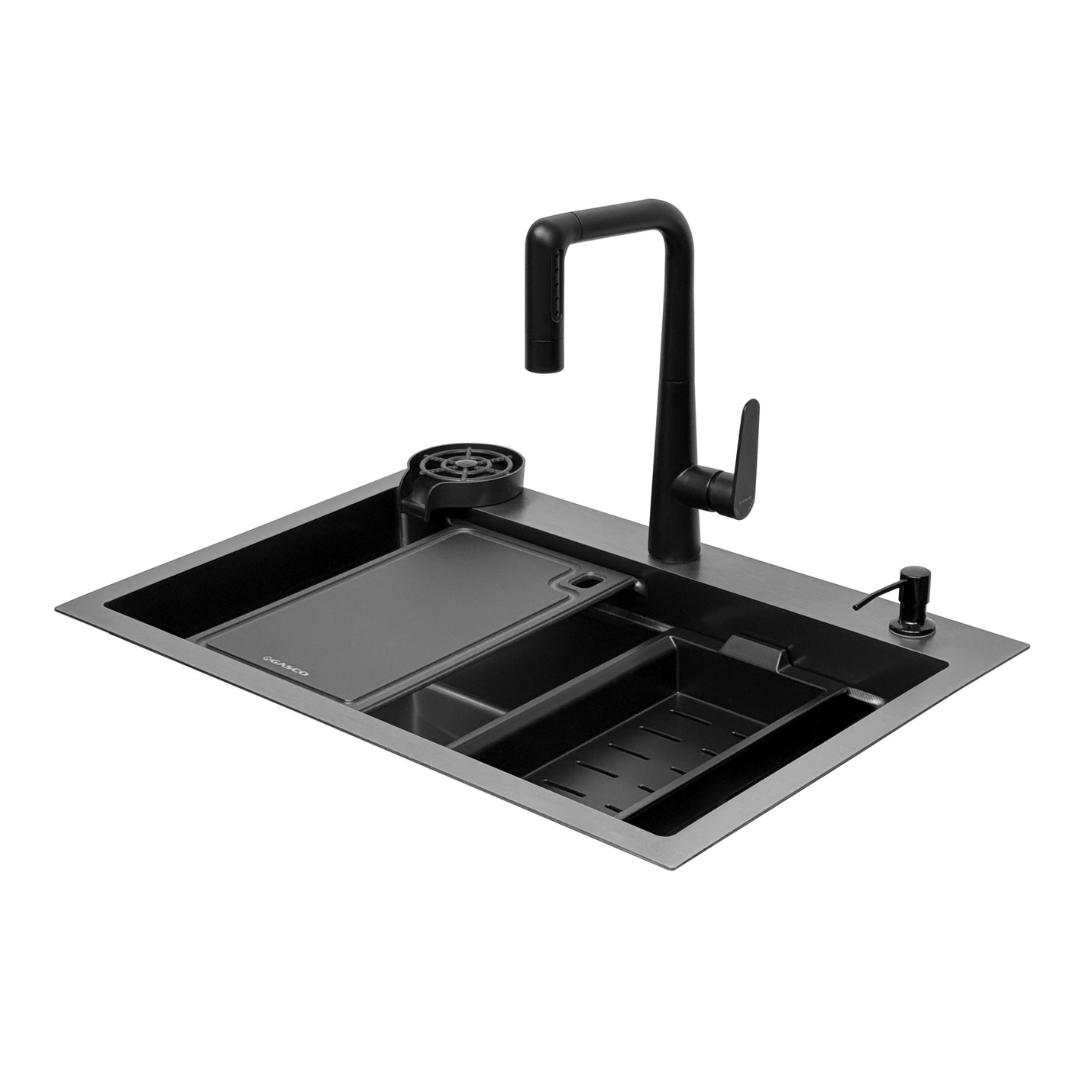 Kit Fregador + Grifo de Acero Inoxidable 304 Oceania 33 Gasco