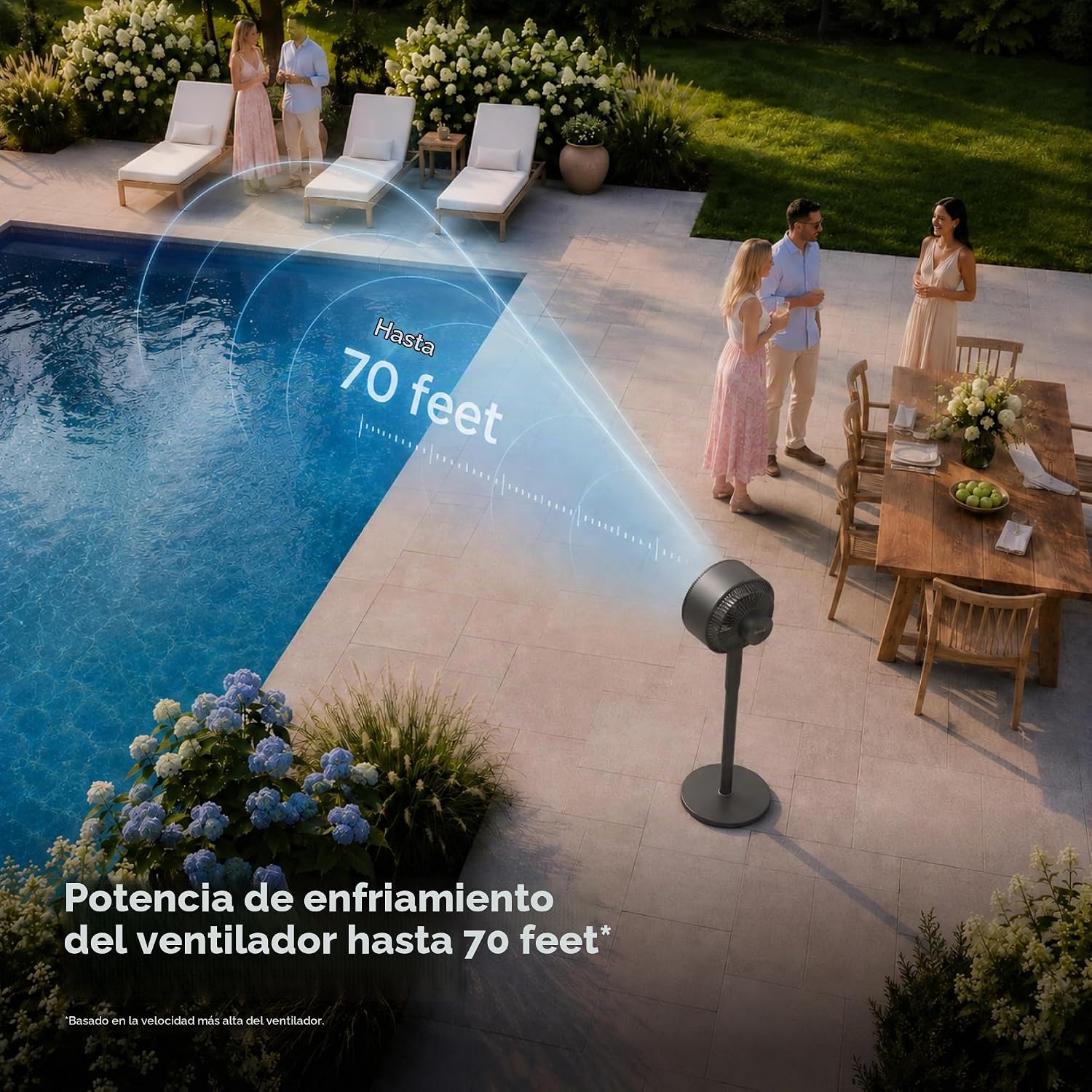 (LLEGANDO 1 DE SEPT) Ventilador Abanico Shark FlexBreeze FA222LAA 16" Inalámbrico y con Cable 36W con InstaCool Mist – 5 Velocidades