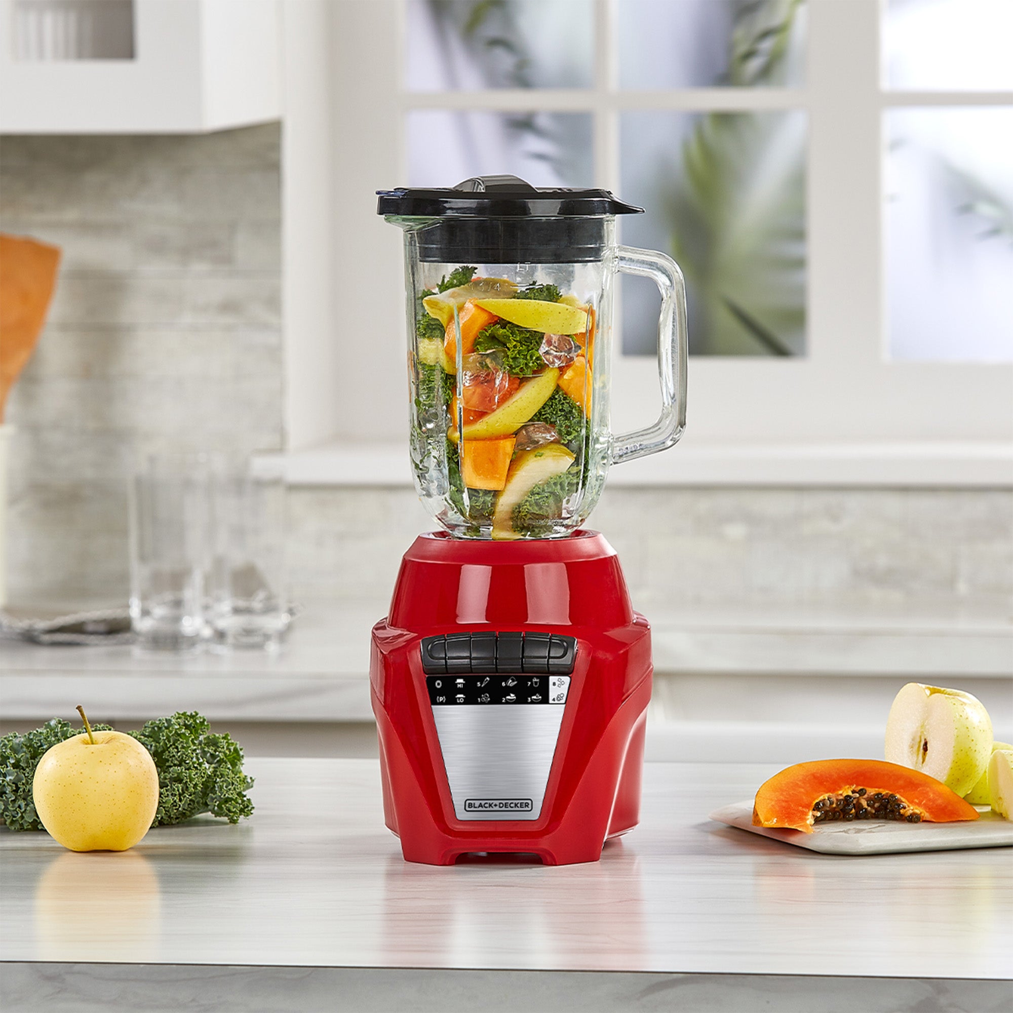 Licuadora Jarra Plástica 1.65LT 700W 8 Velocidades Rojo Black and Decker BL0877-1RDLA