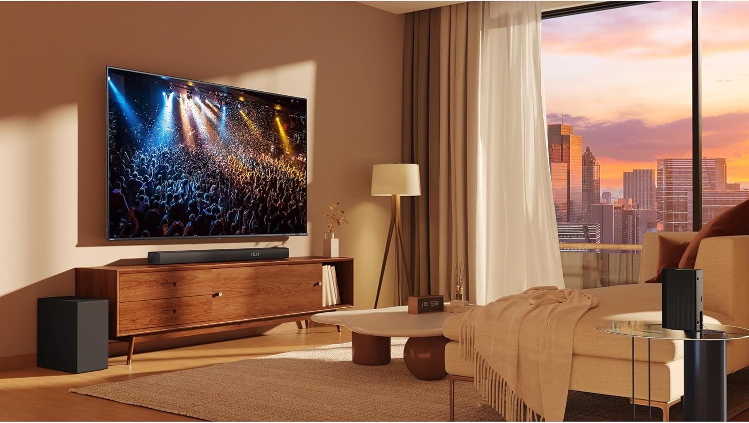 Barra de Sonido Hisense HS5100 5.1 Canales con Subwoofer Inalámbrico, Altavoces Traseros y 540W | Dolby Audio & DTS Virtual:X