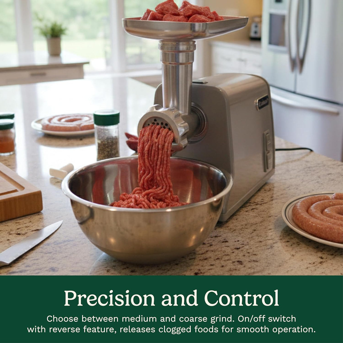 Molino Eléctrico para Carne Cuisinart 300W de Acero Inoxidable MG-220C