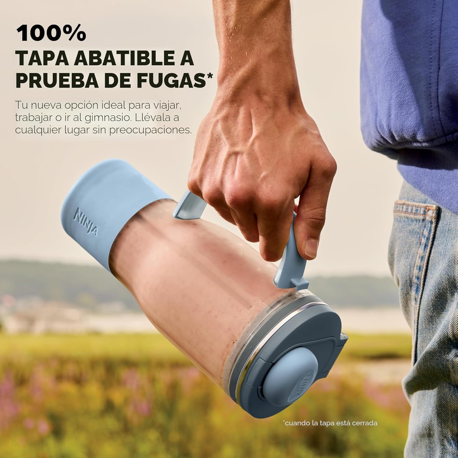 (LLEGANDO 10 DE AGOSTO) Licuadora Ninja Detect Power Blender Pro DB351CY 1200W con Tecnología BlendSense®, Jarra de 2.1L y Vasos Individuales | Trituradora de Hielo