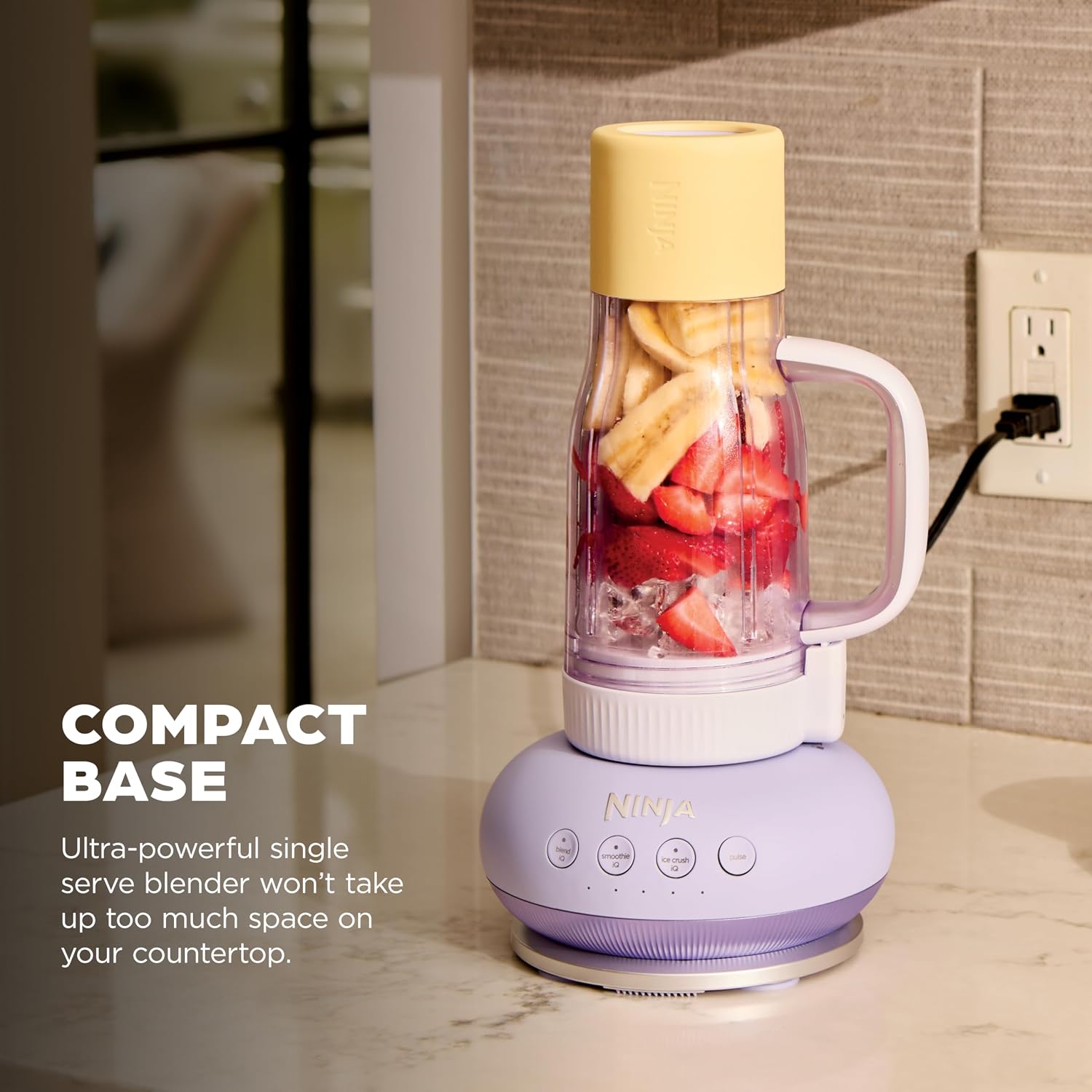 (LLEGANDO 10 DE AGOSTO) Licuadora Personal Ninja BlendBOSS DB351PR 1100W con Vaso Portátil de 710 ml, Auto-iQ® y Trituradora de Hielo | Color Lavender Lemonade