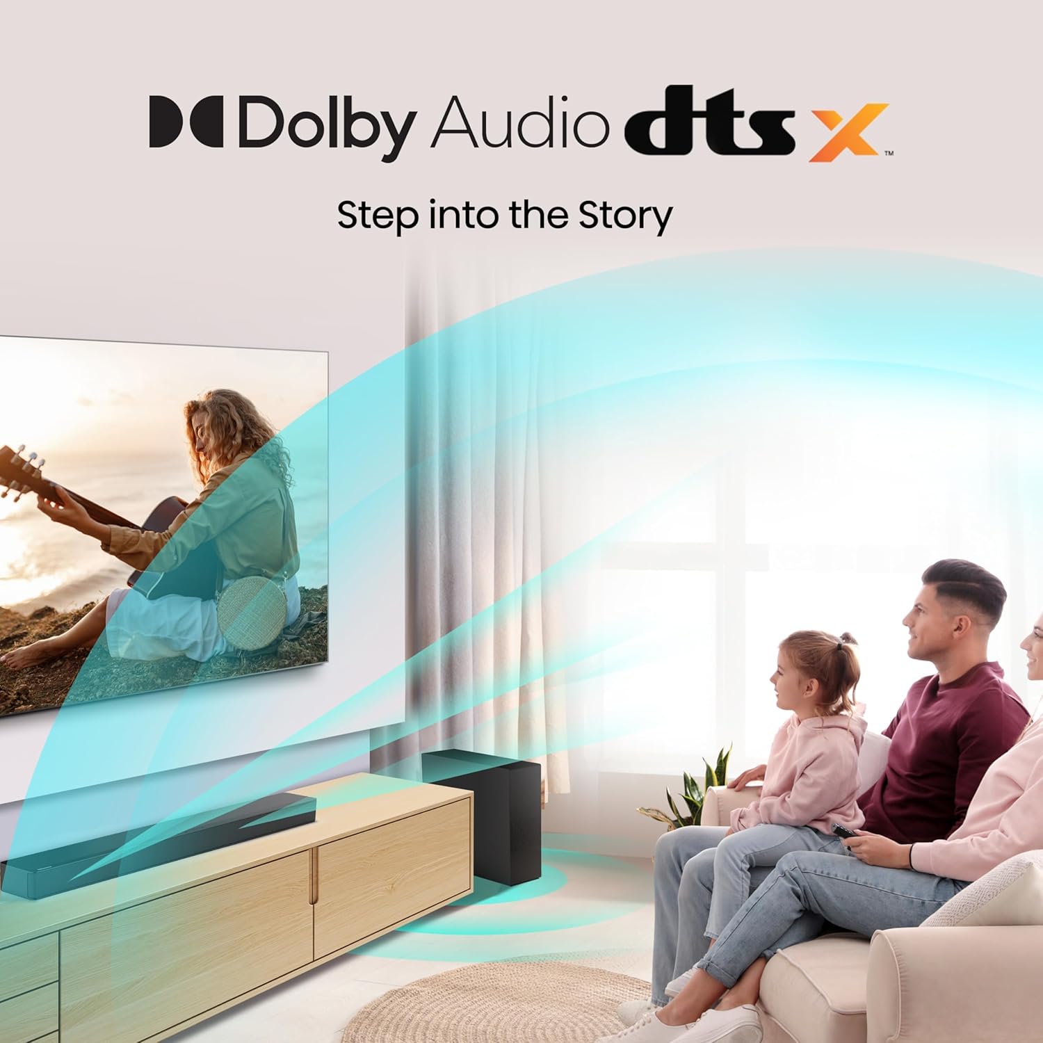 Barra de Sonido 2.1 Canales Dolby Audio 6 Modos de Sonido 240W Bluetooth HS2100 Hisense