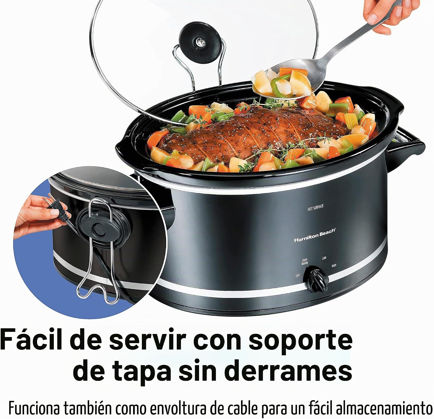 Olla de Cocción Lenta Hamilton Beach HB33185 – 8 Qt / 7.5 L