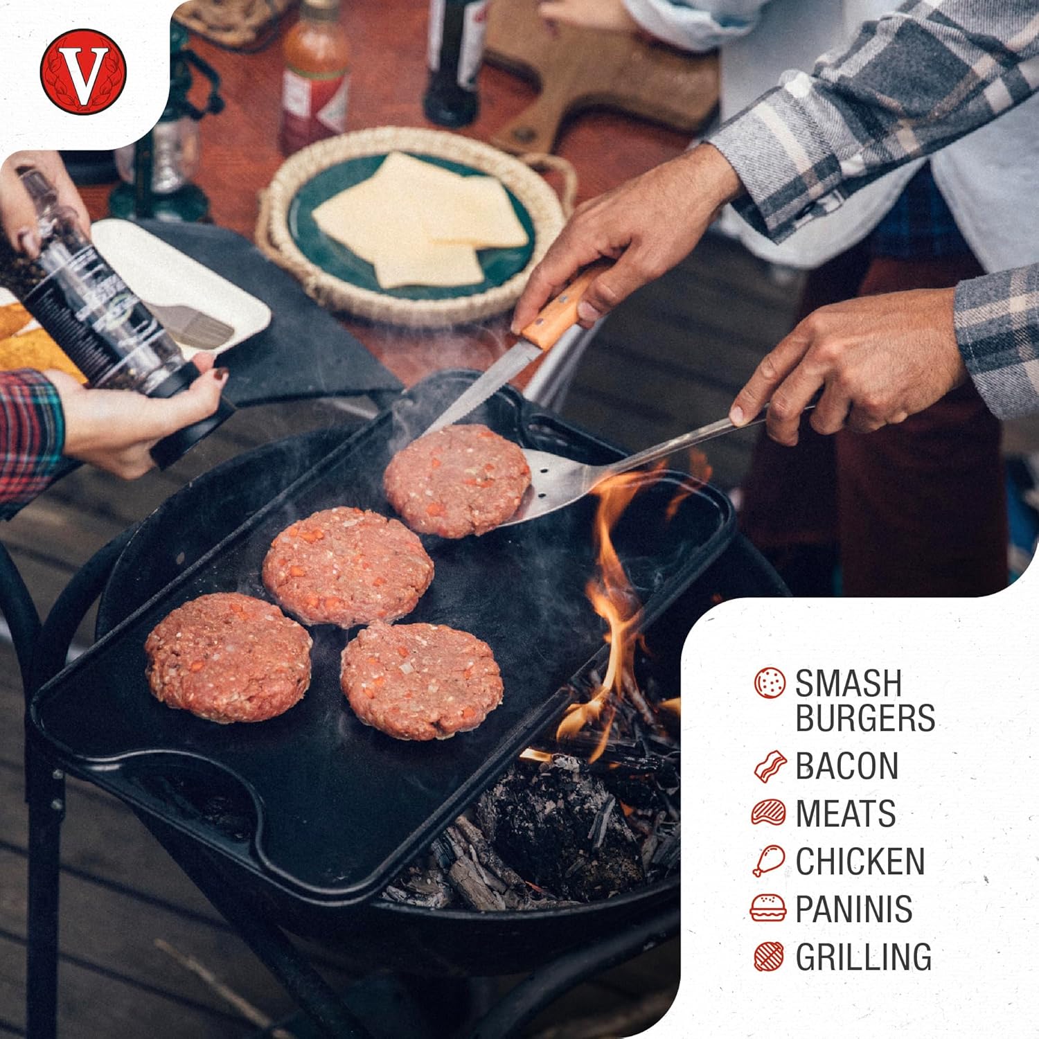 Prensa de Hamburguesa de Hierro Fundido Victoria 620