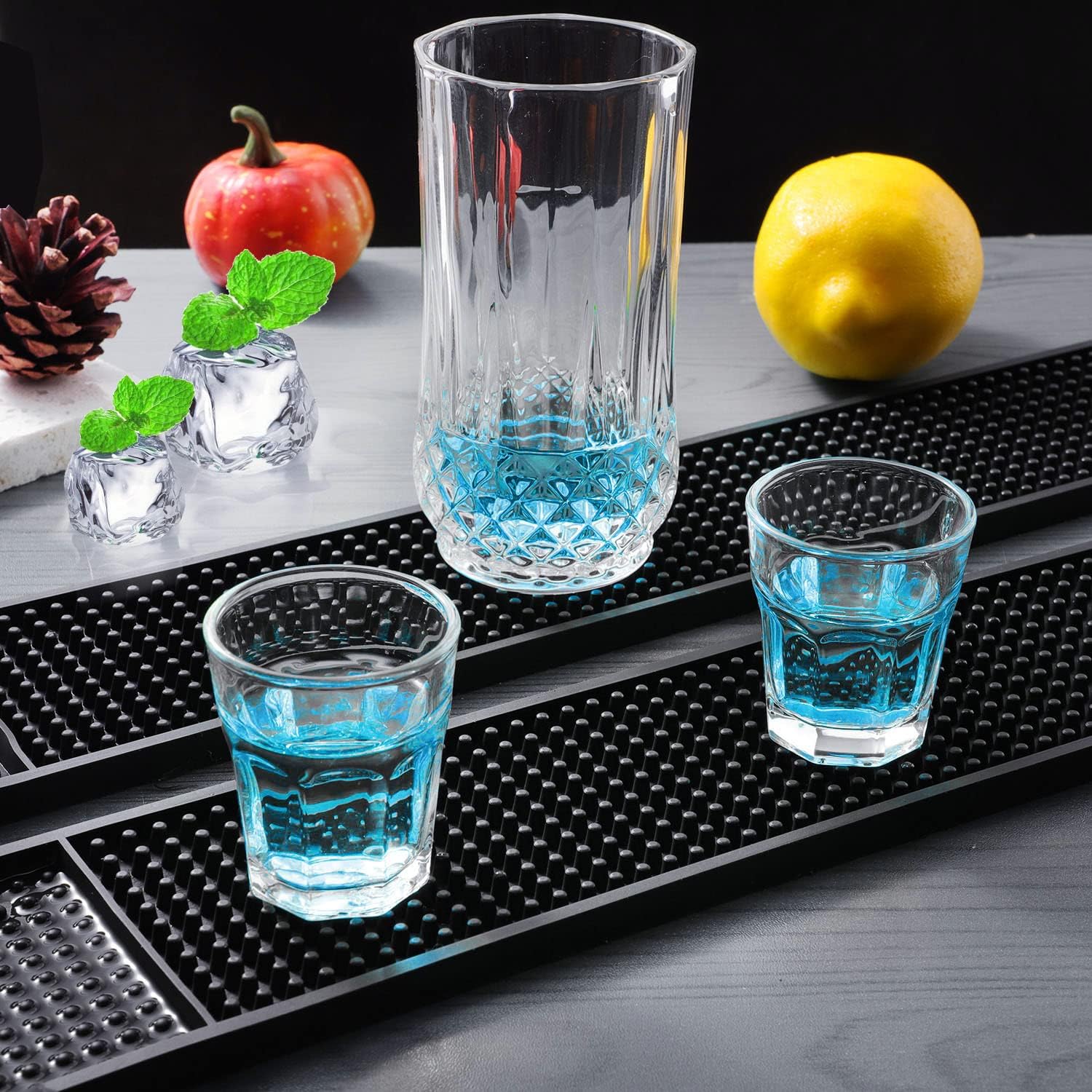 Tapete para Bar de PVC Negro 60x8cm HVB307 Selecto