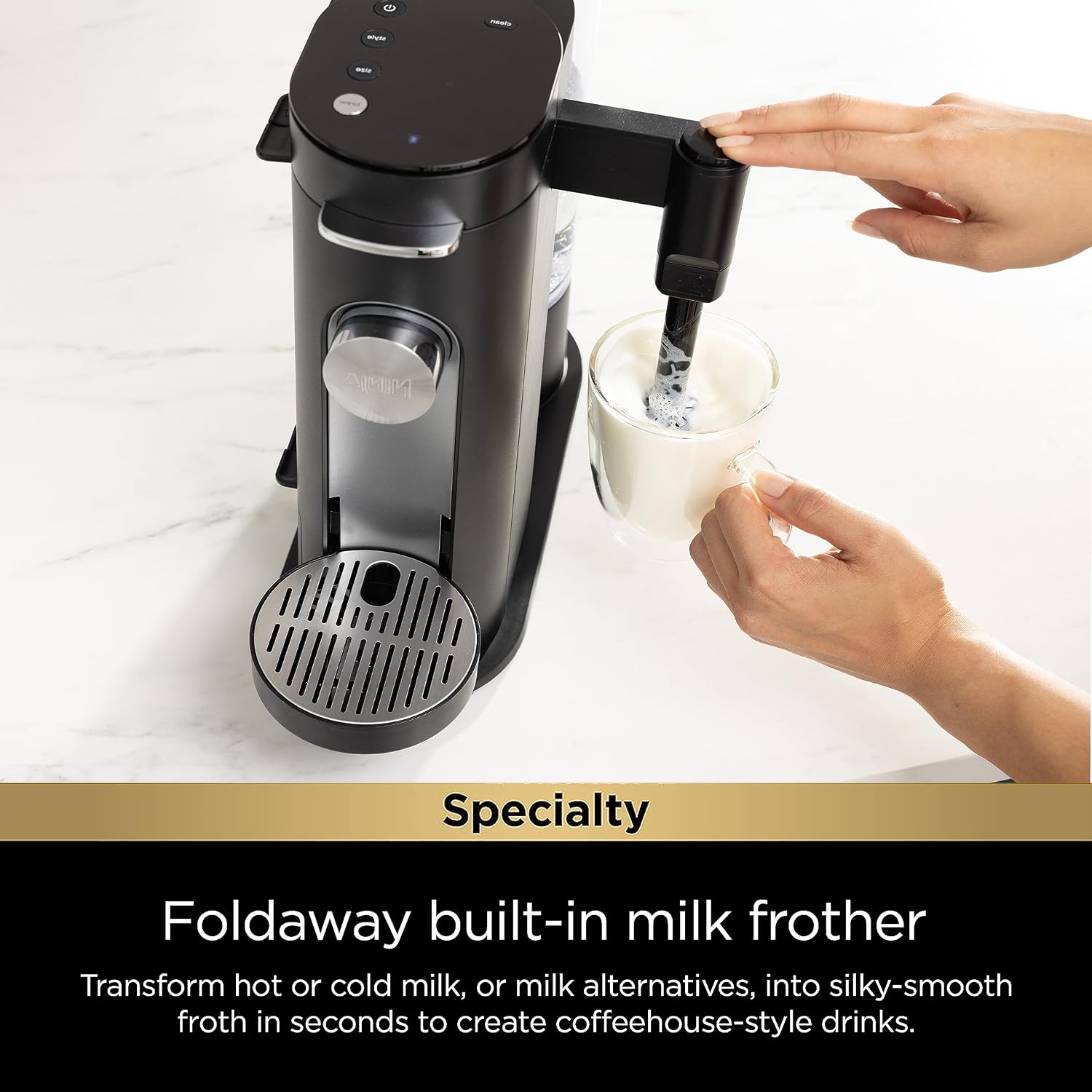 Cafetera Ninja PB051 para Cápsulas y Café Molido con Espumador Integrado | 4 Estilos de Preparación | 1550W