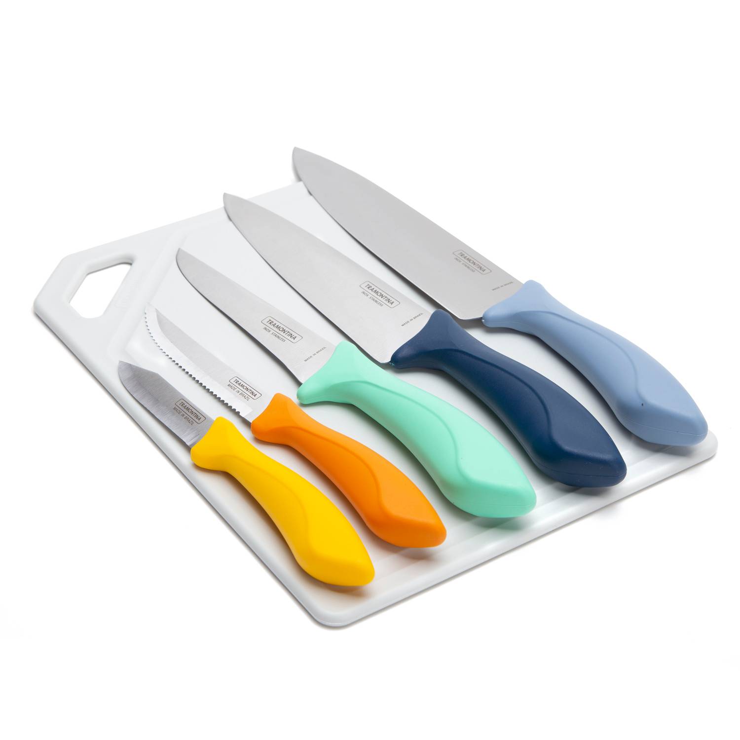 Set de Cuchillo 5 Piezas +1 Tabla de Picar Tramontina 23699956