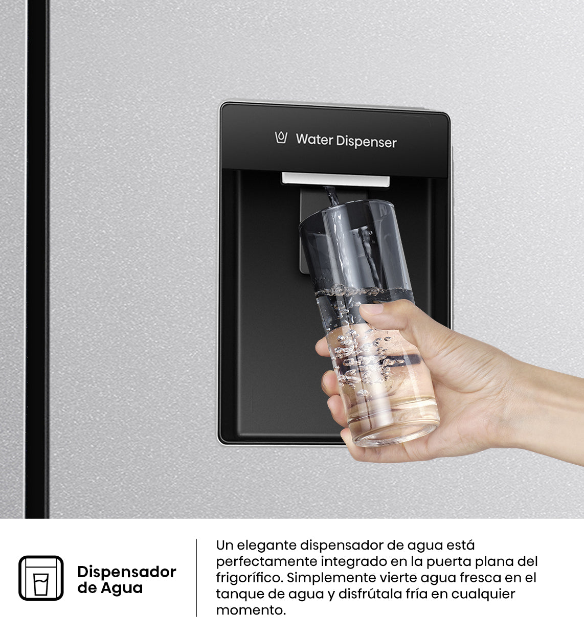 Refrigeradora French Door 14p3 en Acero Inoxidable Inverter con Dispensador de Agua Hisense RQ3P431NMDA