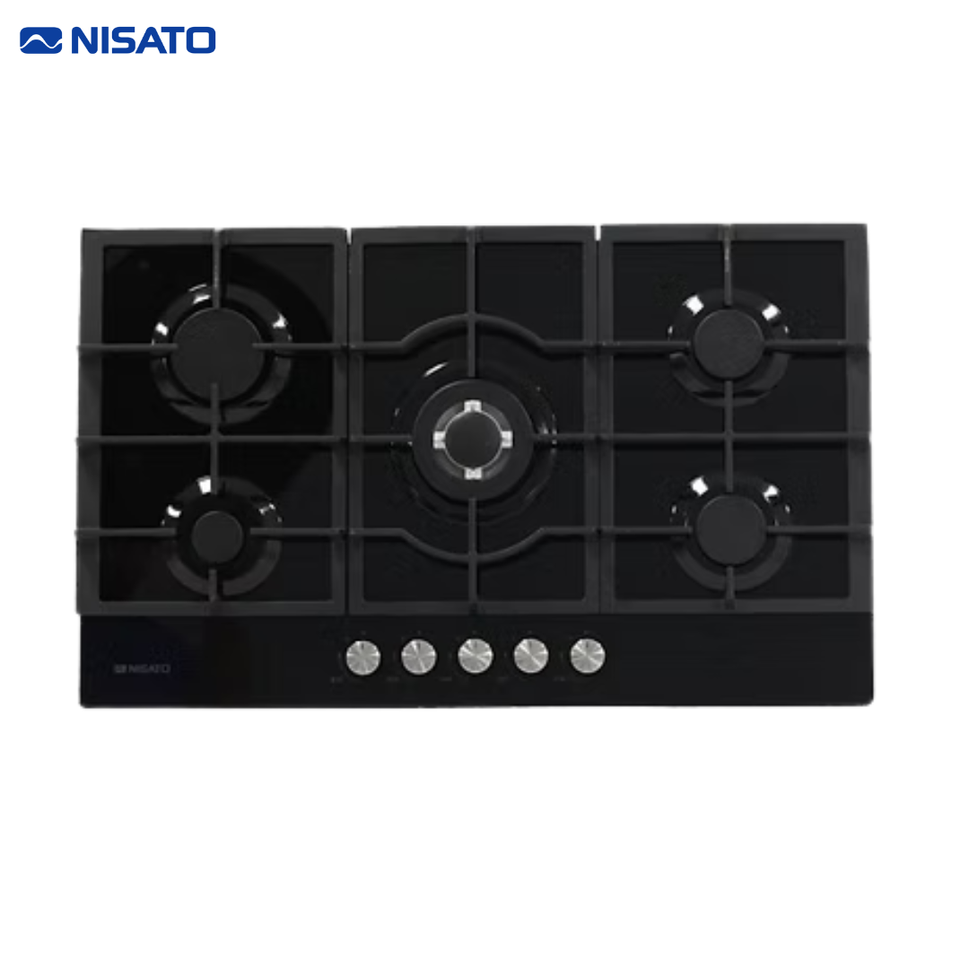 Estufa Empotrable de Vidrio 30" 5 Quemadores a Gas Nisato NPCT-851GSDM