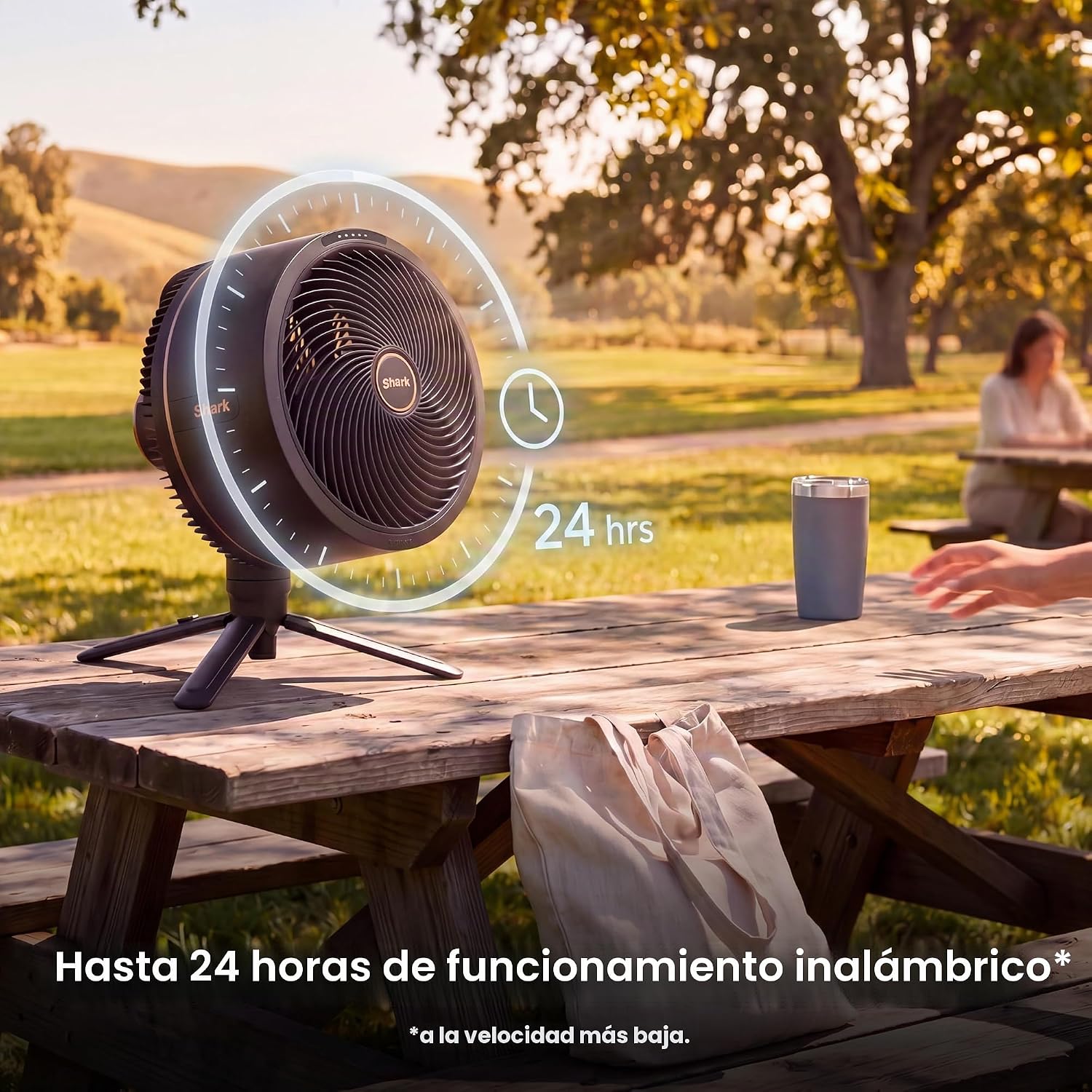 (LLEGANDO 1 DE SEPT) Ventilador Abanico Shark FlexBreeze FA222LAA 16" Inalámbrico y con Cable 36W con InstaCool Mist – 5 Velocidades