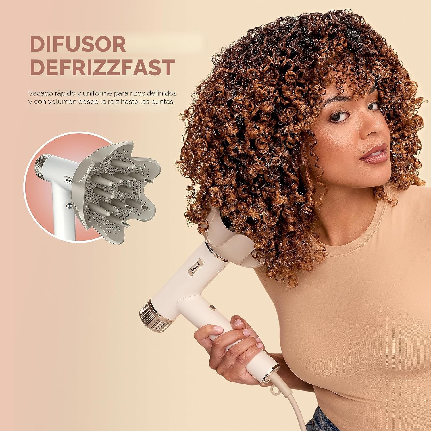 (LLEGANDO 10 DE AGOSTO) Secadora de Cabello Shark SpeedStyle HD332 1700W para Cabello Rizado y Crespo con Tecnología IQ Speed Styling y 4 Accesorios