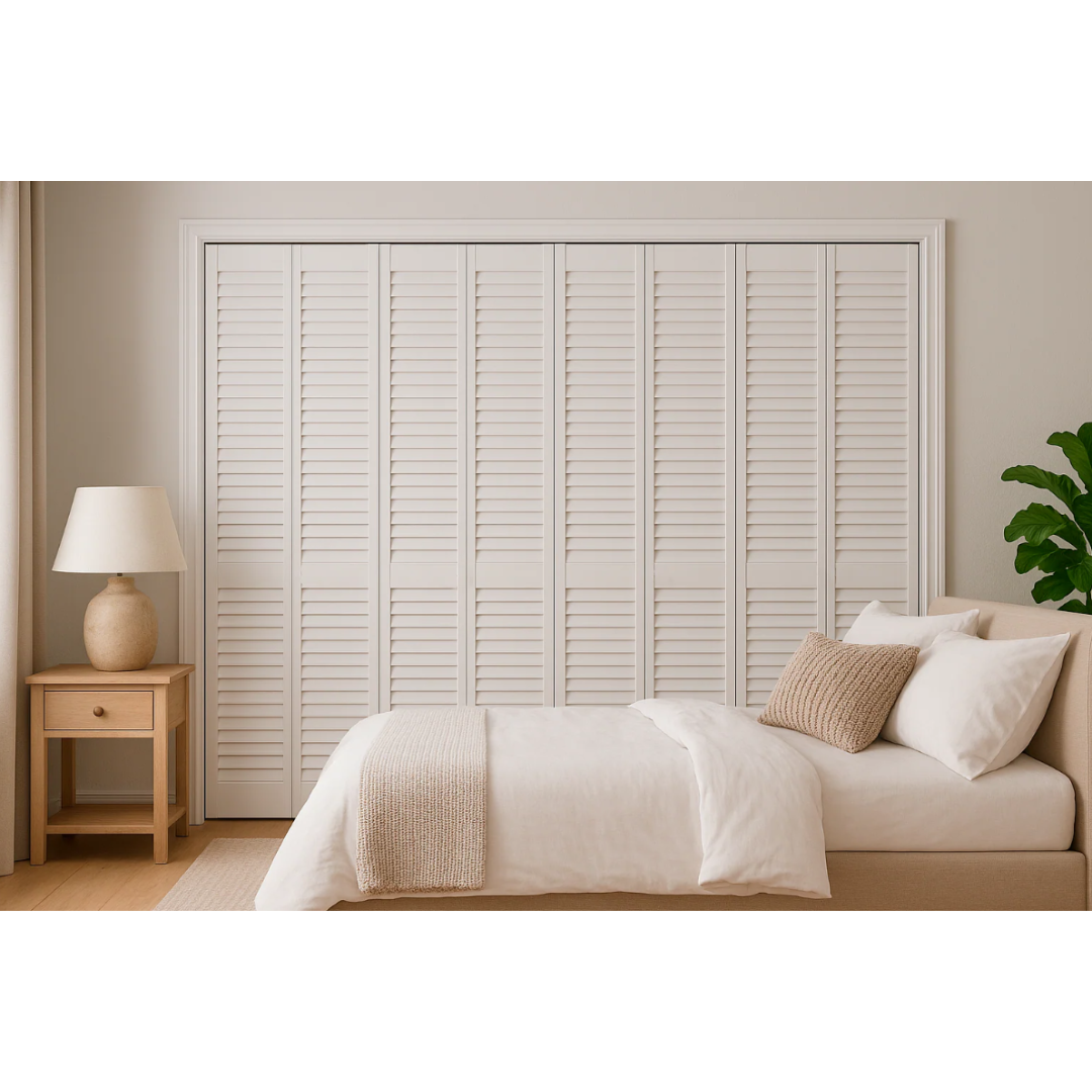 Puerta PVC Plegable para Closet Blanco Mate 82x203cm 143-92-4001