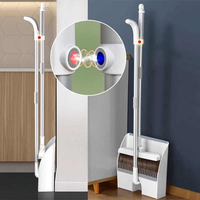 Juego Escoba Con Rotación Y Recogedor Plegable Con Dientes. AN24