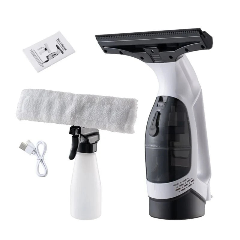 Limpiacristales Eléctrico Con Pulverizador. Limpiador De Ventanas Multiuso Con Recolector De Agua Y Carga USB-C. LT738