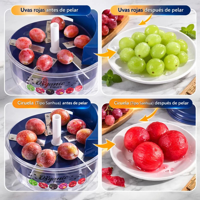 Pelador De Frutas Eléctrico Para Quitar Cascara De Frutas Multifunción 5V Y 50W Con Batería 1300Mah Y Cable USB (200X240mm) Azul. LT740