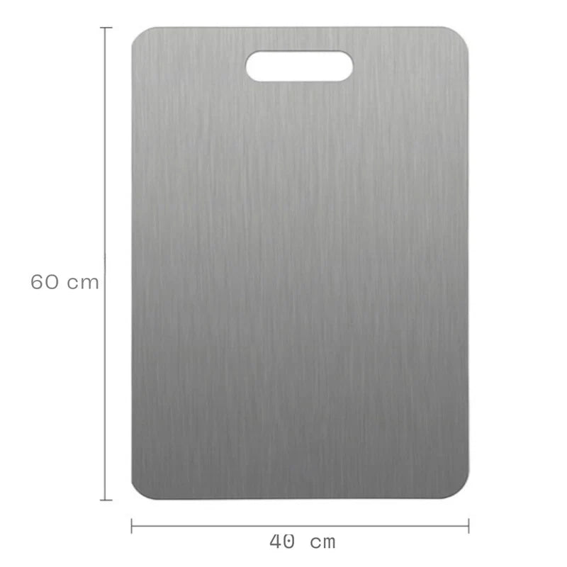 Tabla De Picar Antibacterial Con Doble Cara De Acero Inoxidable (60X40cm). LT861