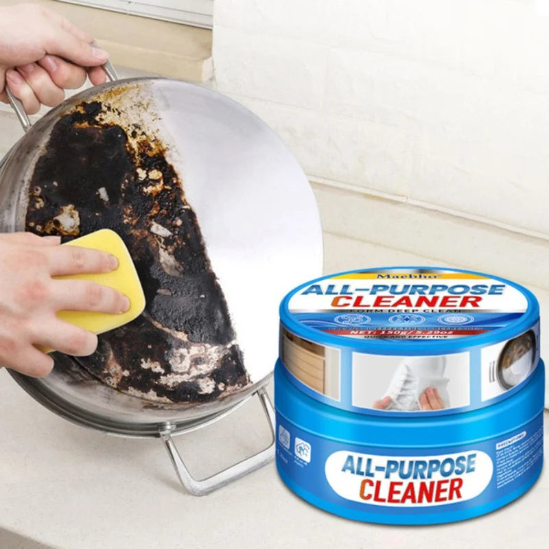 Pasta Limpiadora Multiuso Con Esponja. Limpiador Desengrasante Para Cocina, Ollas, Estufa, Zapatos Y Superficies. Removedor De Manchas Y Grasa (150G). LT880