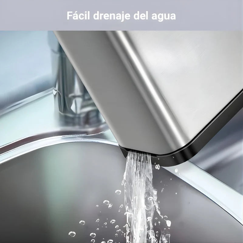 Organizador De Cubiertos Para Cocina Con Drenaje. Porta Cubiertos De Acero Inoxidable. Escurridor Con 4 Compartimientos. LT956