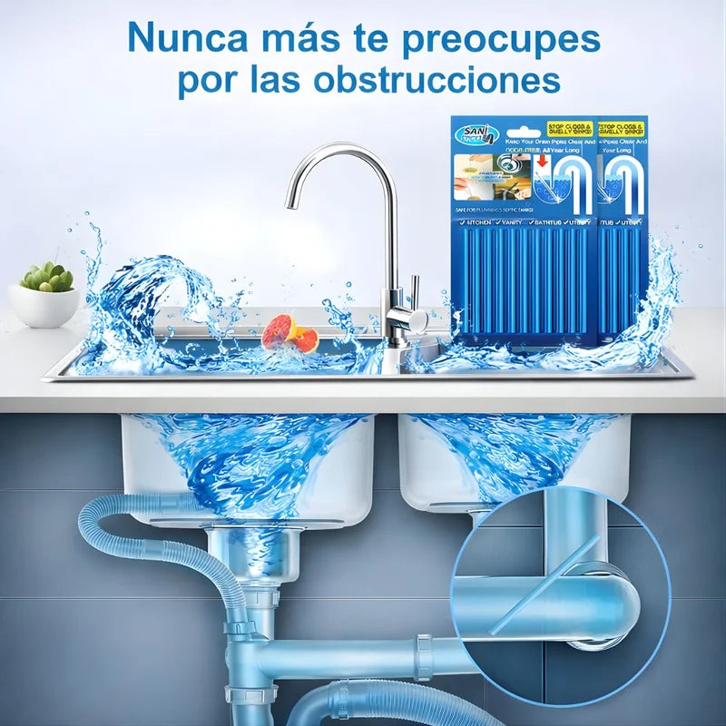 Varillas Destapadoras Para Drenajes – Kit Flexible De Limpieza De Tuberías Eliminador De Olor Desagües (Pack De 12 Unidades). Limpia Y Previene Obstrucciones. LT977