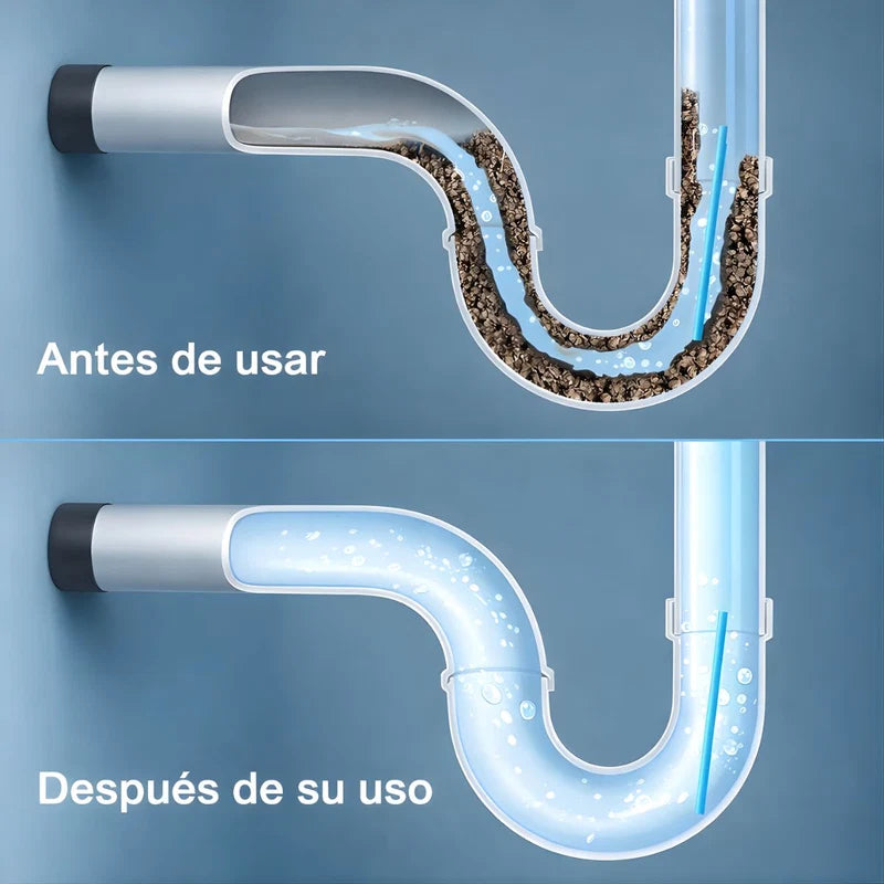 Varillas Destapadoras Para Drenajes – Kit Flexible De Limpieza De Tuberías Eliminador De Olor Desagües (Pack De 12 Unidades). Limpia Y Previene Obstrucciones. LT977