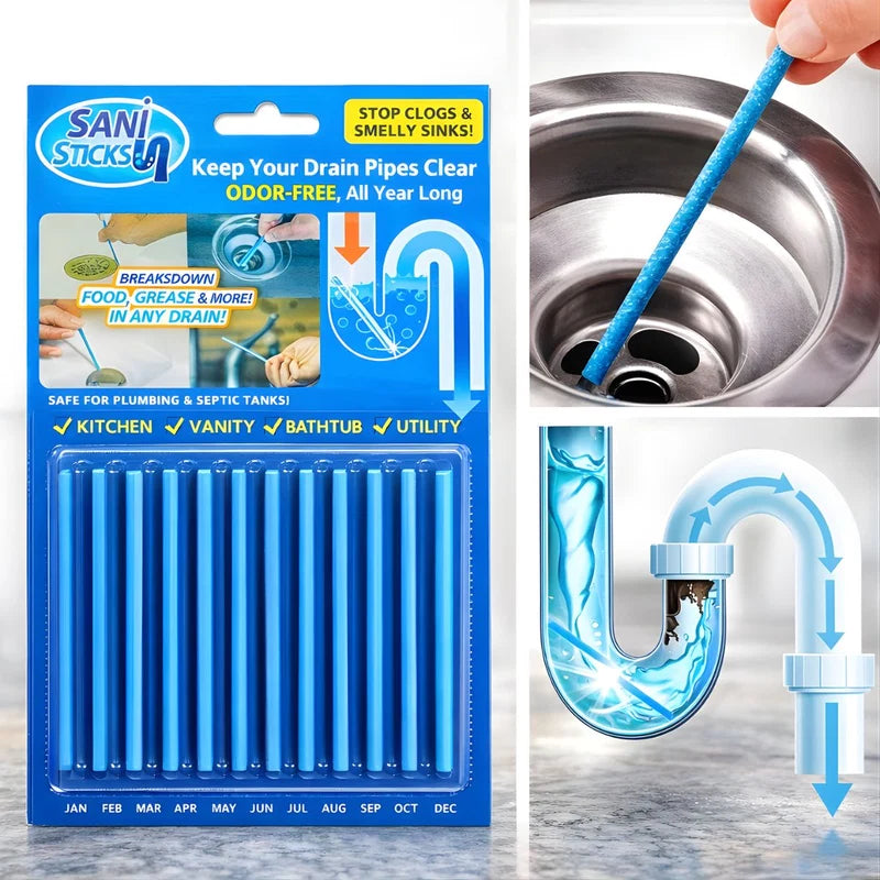 Varillas Destapadoras Para Drenajes – Kit Flexible De Limpieza De Tuberías Eliminador De Olor Desagües (Pack De 12 Unidades). Limpia Y Previene Obstrucciones. LT977