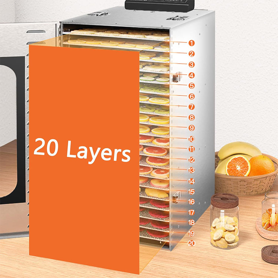 (LLEGANDO 15 DE SEPTIEMBRE) Deshidratadora de Alimentos de 20 Niveles | 1500W | 110V/60Hz |HFD-20