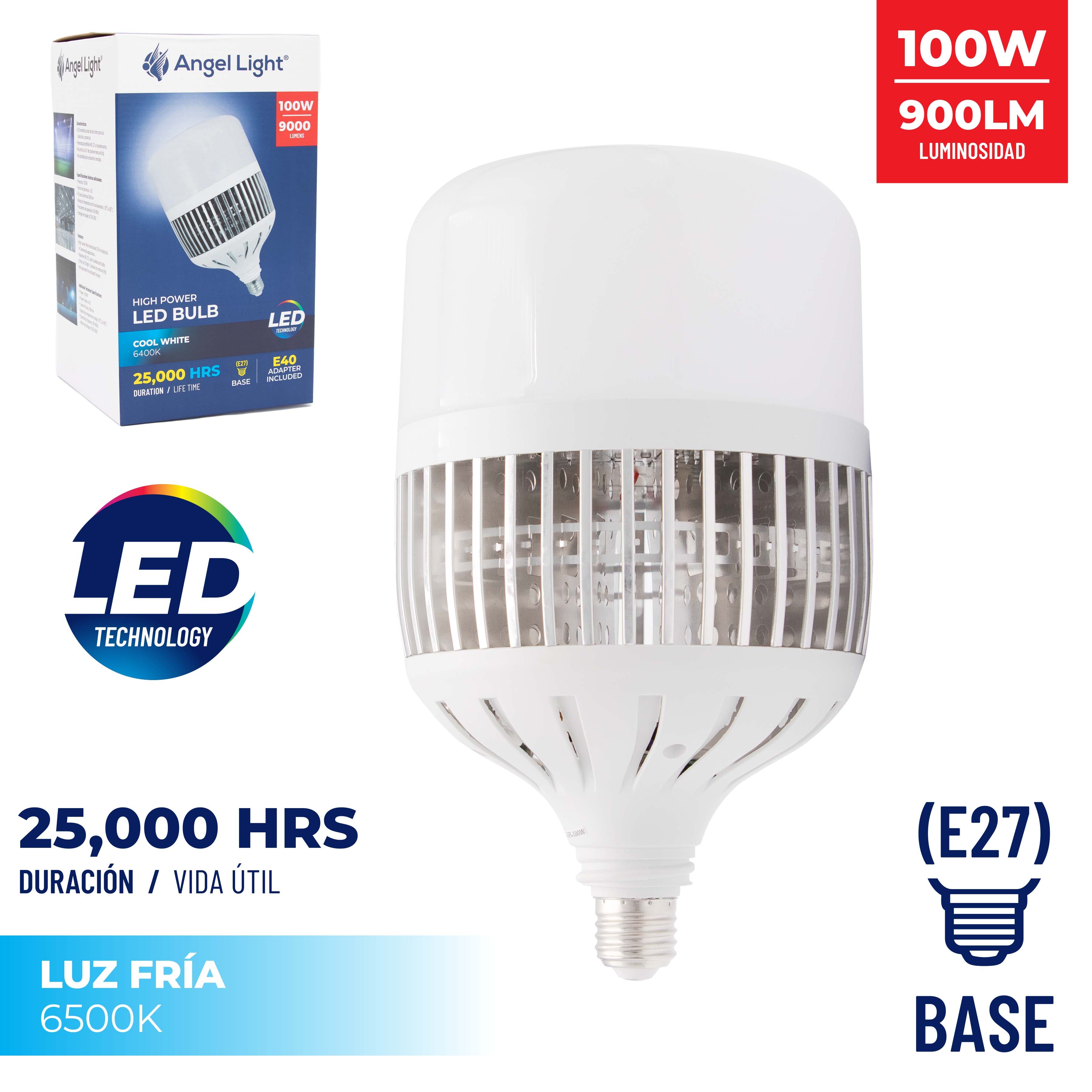 Bombillo LED Tipo Cilindro 100W Luz Fría Angel Light A105-GFS-100W