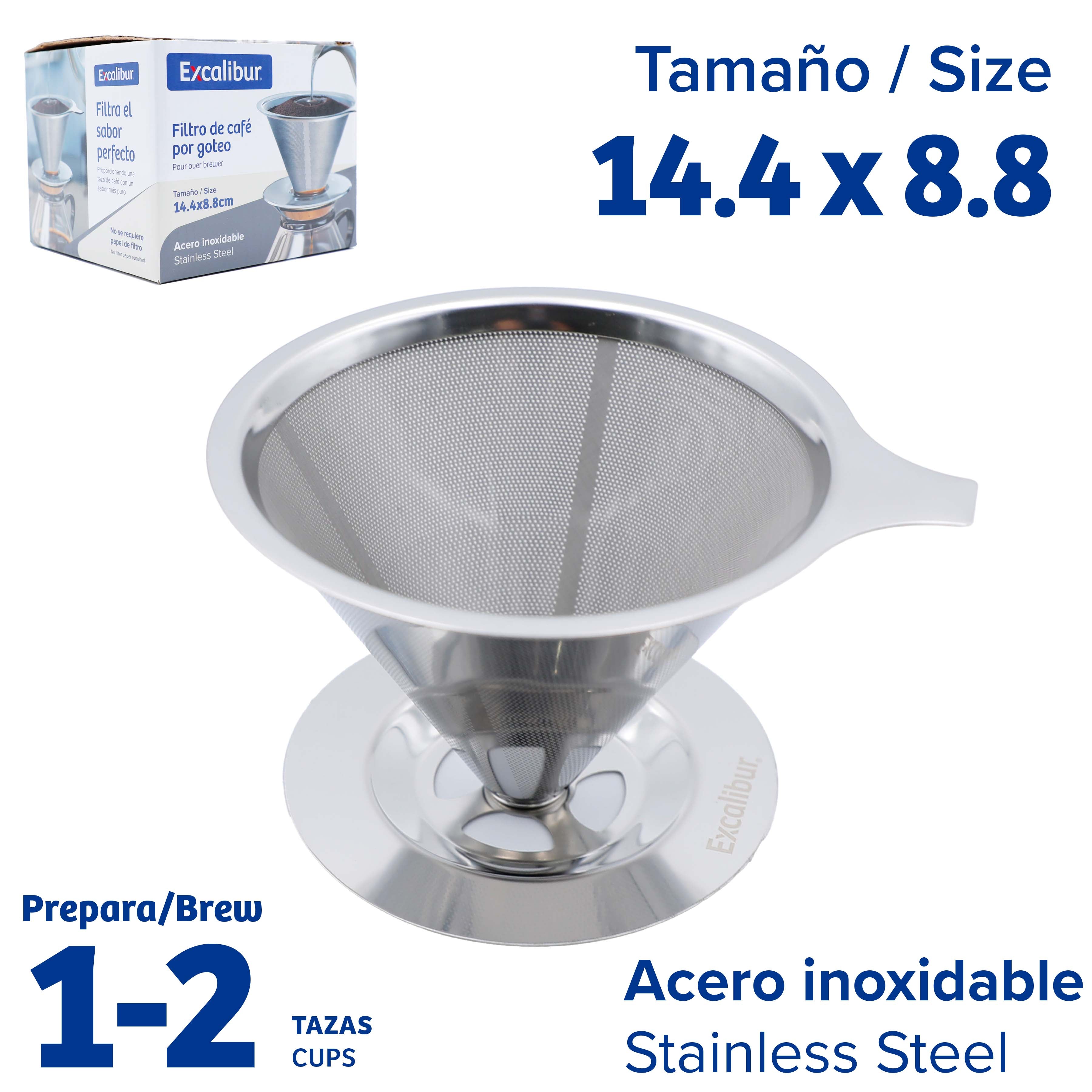 Filtro de Café por Goteo en Acero Inoxidable Excalibur A151-CFT441