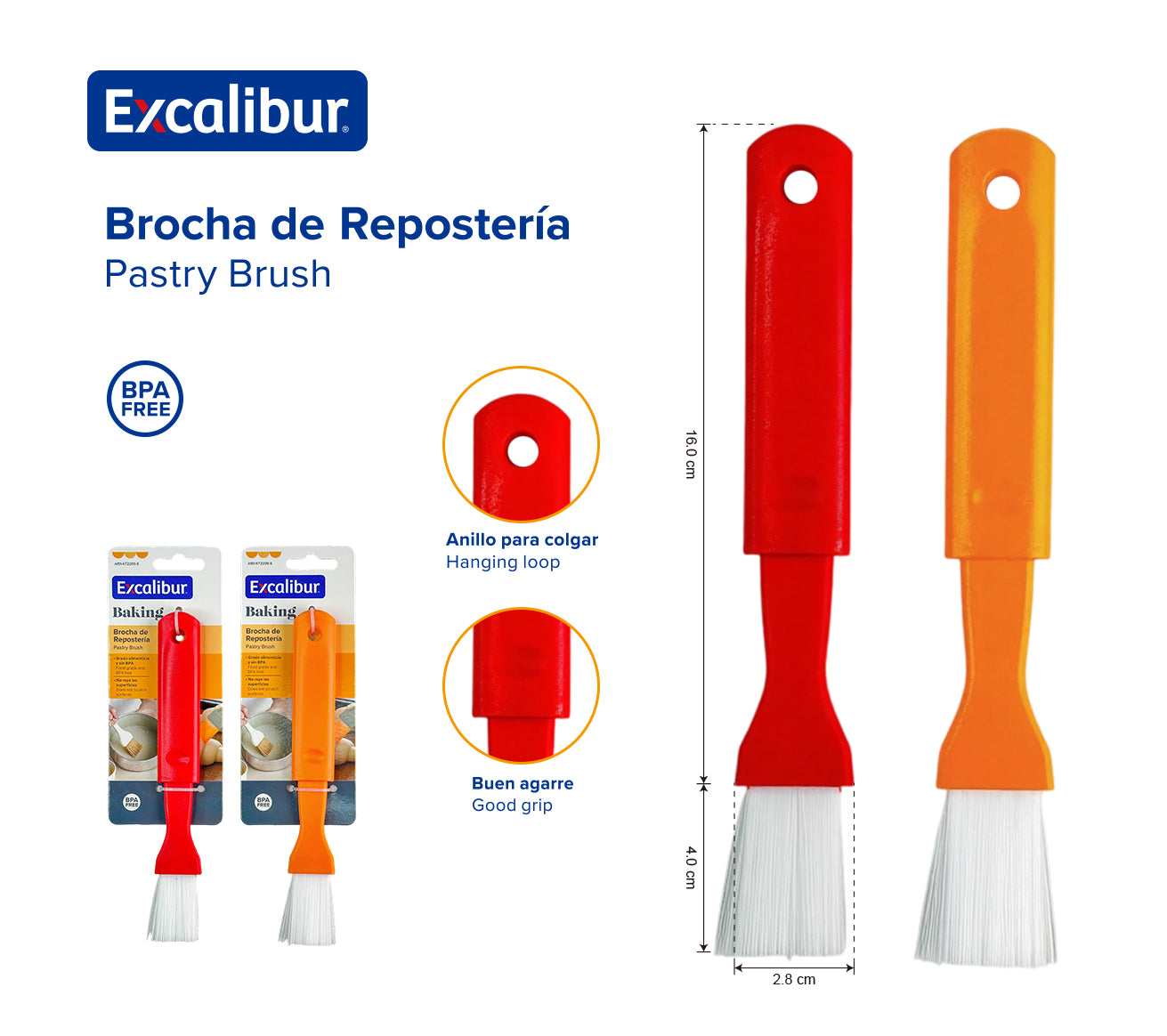 Set 2 Brochas de Repostería Excalibur A151-KT2209-S