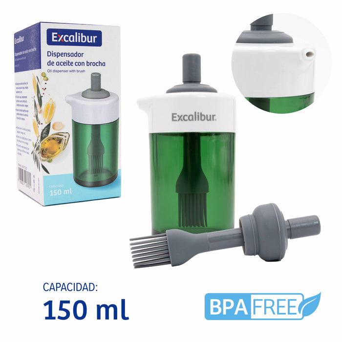 Dispensador de Aceite con Brocha 150ml Excalibur A151-KT2212