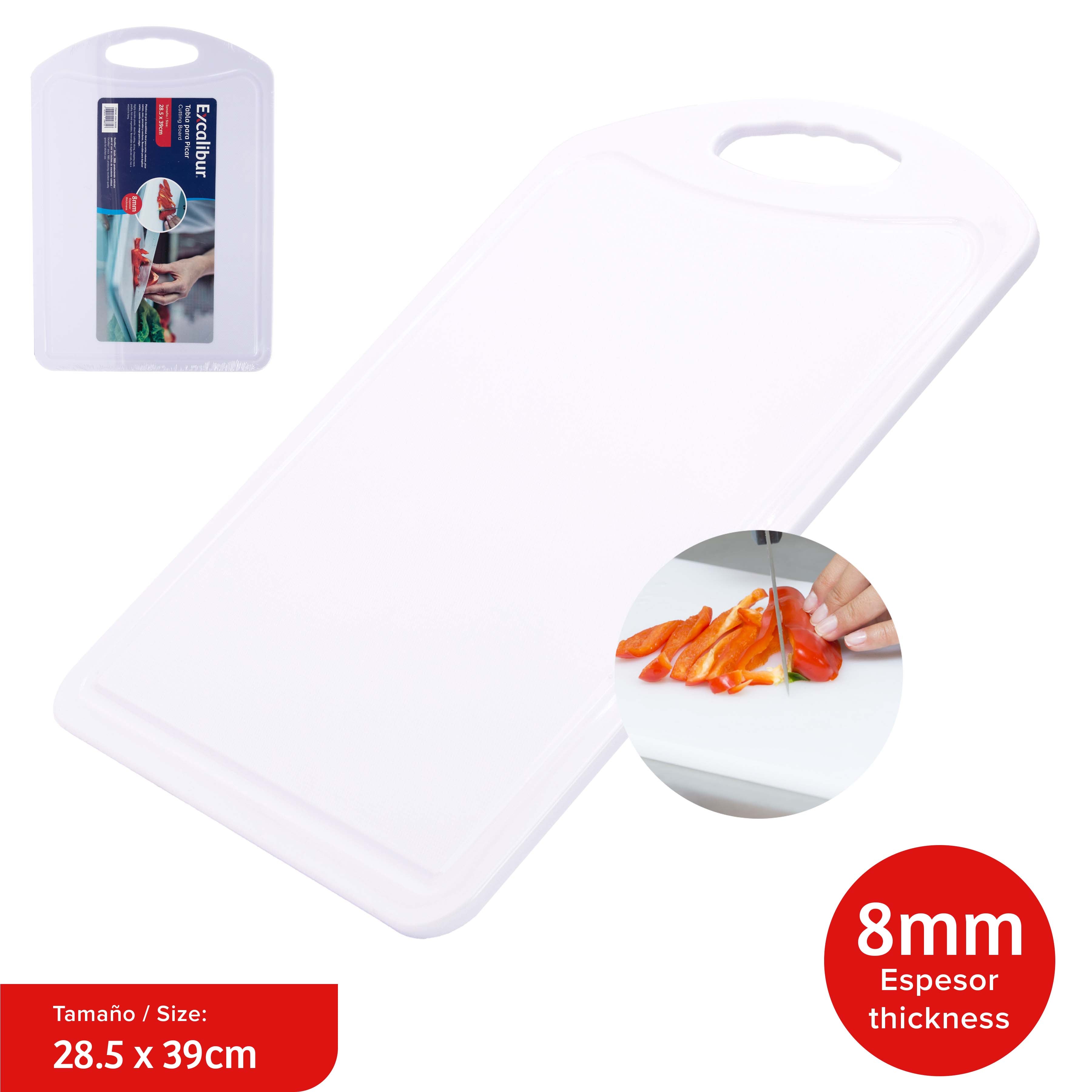 Tabla de Picar Plástico 28.5x39cm 8mm Excalibur A164-CB2838