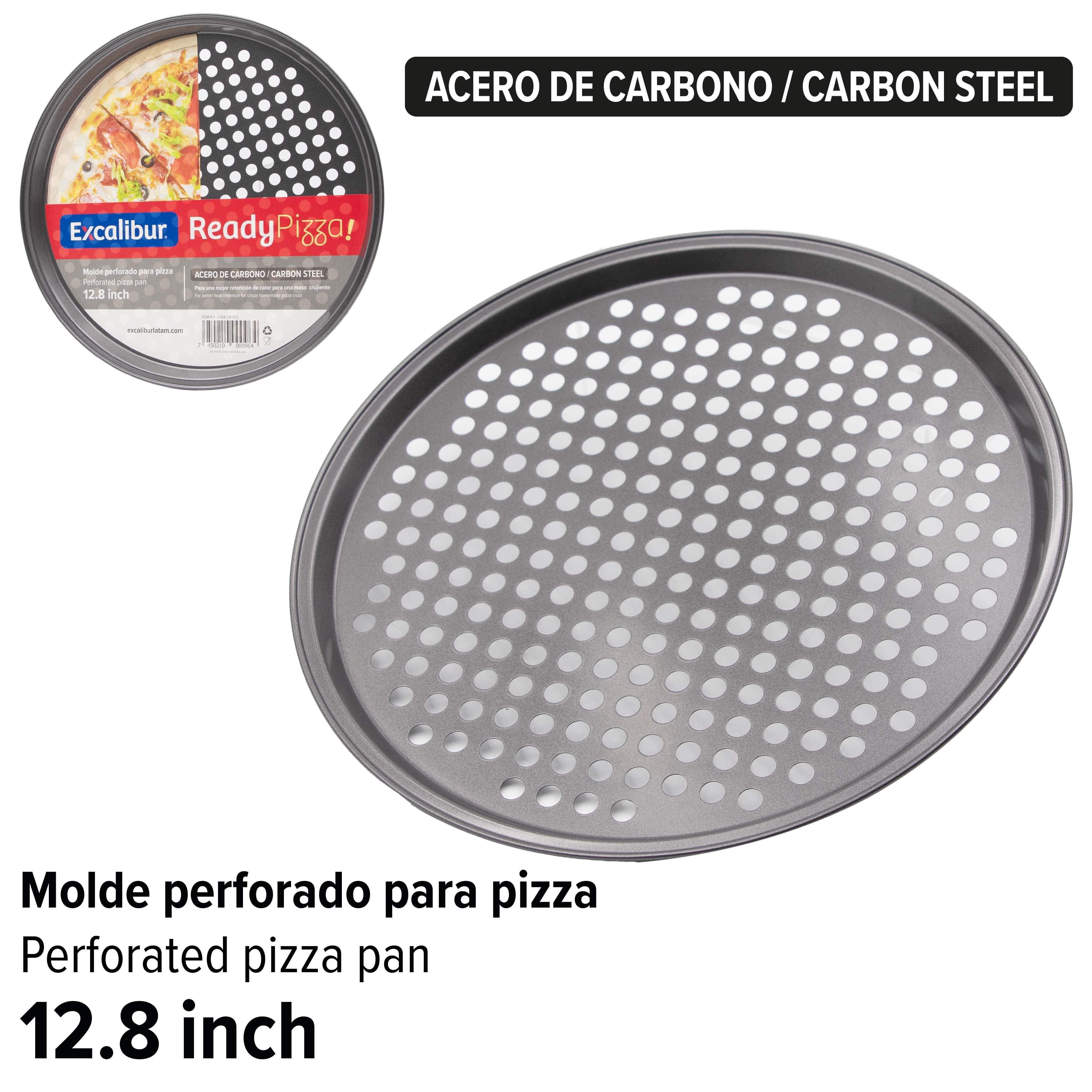 Bandeja para Pizza 12.8" de Acero Carbono Excalibur A164-CM-R12