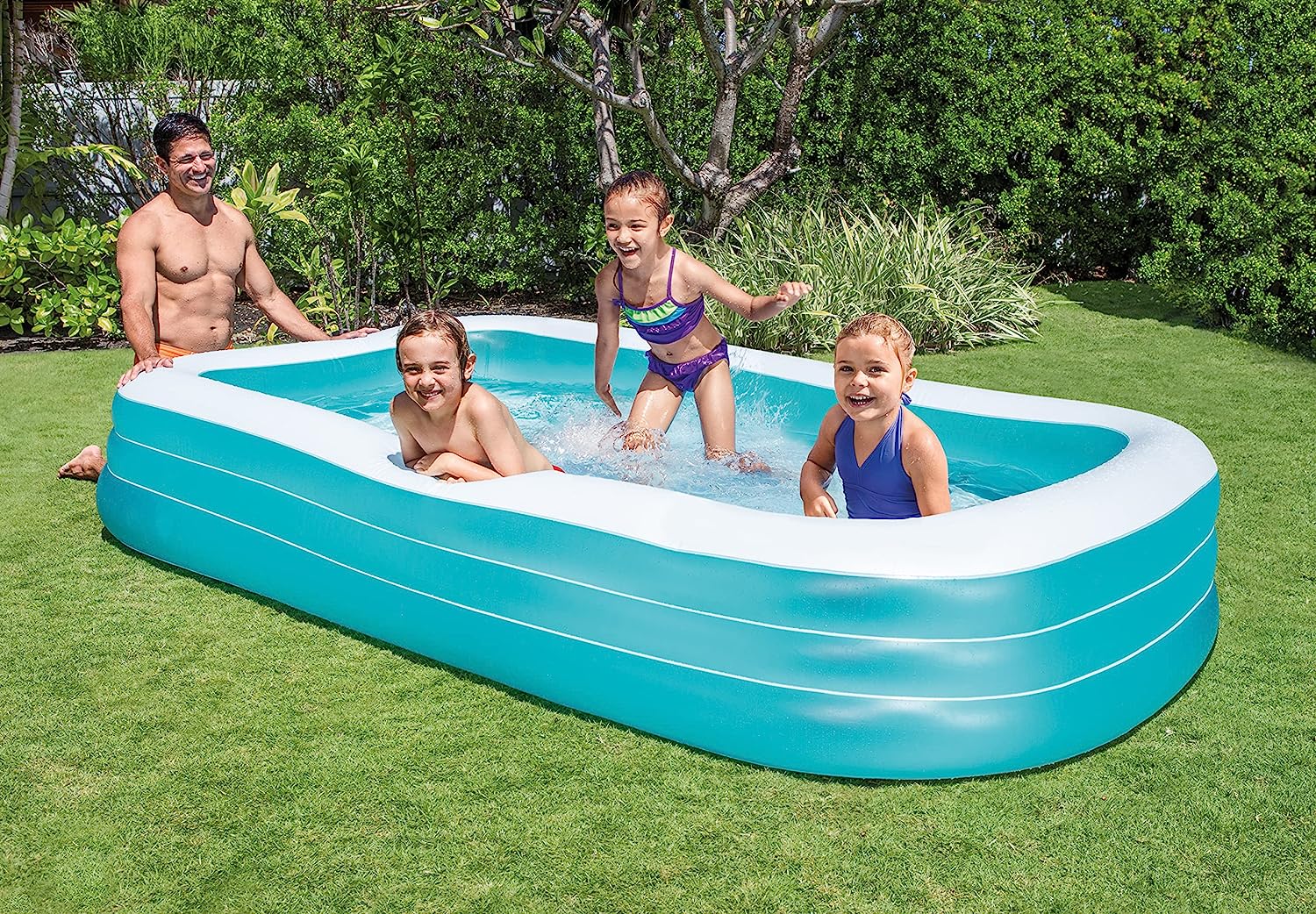 Piscina Rectangular Inflable Celeste 305x183x56cm Intex 58484-NP