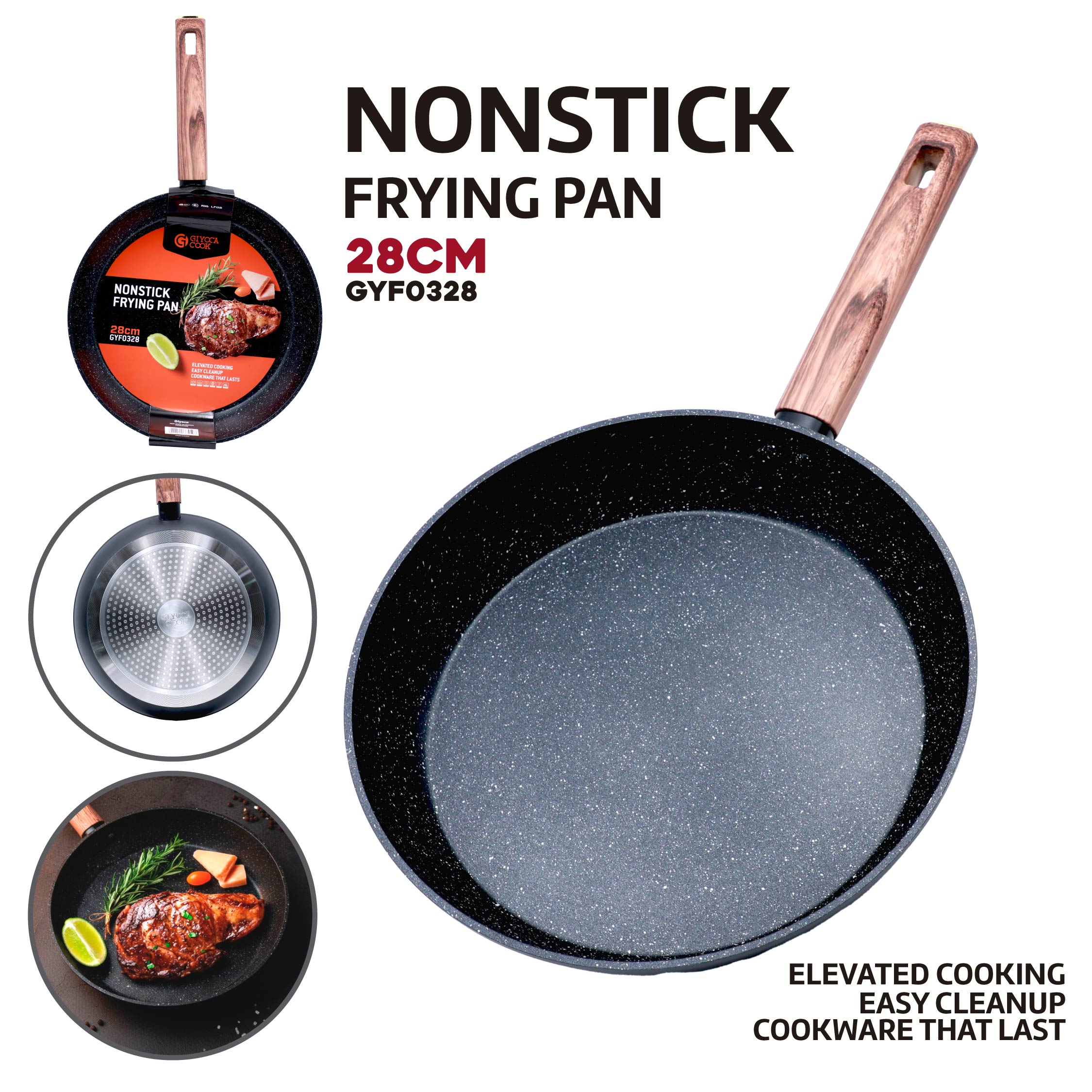 (LLEGANDO 5 DE MAYO) Sartén Antiadherente 28cm Giyoca Cook AC-GYF03-28