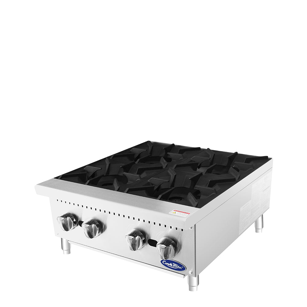(PP) Estufa Industrial de Sobremesa a Gas de 4 Quemadores 60cm, 128,000 BTU – Acero Inoxidable Atosa ATHP-24-4