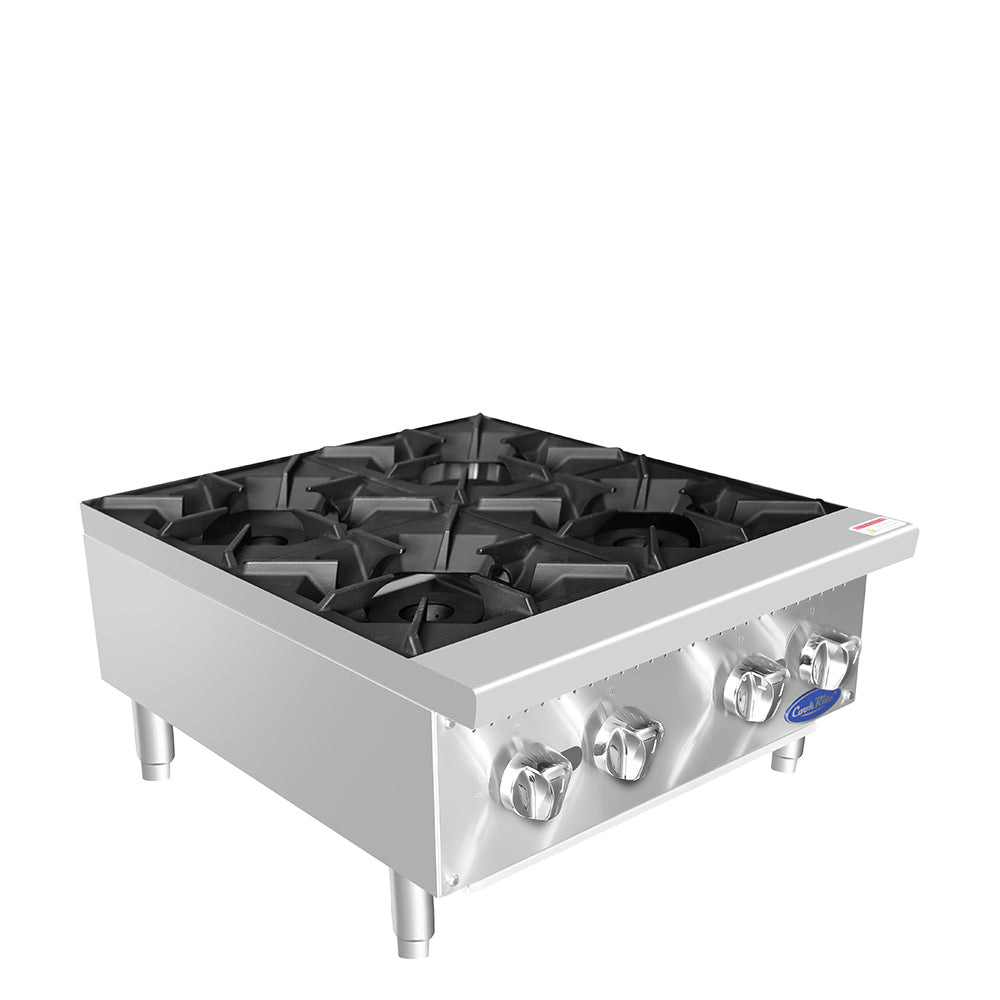 (PP) Estufa Industrial de Sobremesa a Gas de 4 Quemadores 60cm, 128,000 BTU – Acero Inoxidable Atosa ATHP-24-4