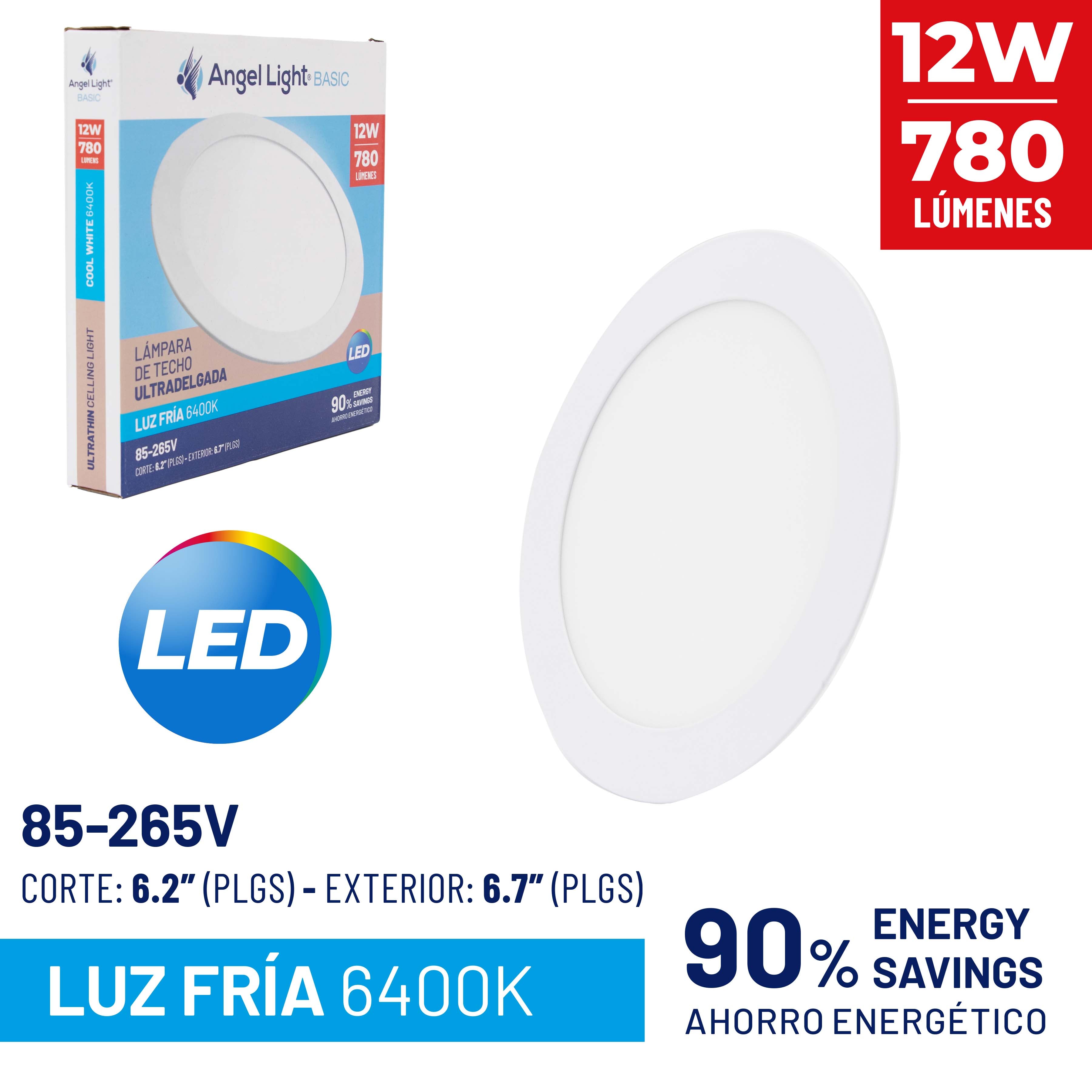(LLEGANDO 26 DE FEB) Lámpara LED de Empotrar Redonda 12W Angel Light ALB-PB001-12W