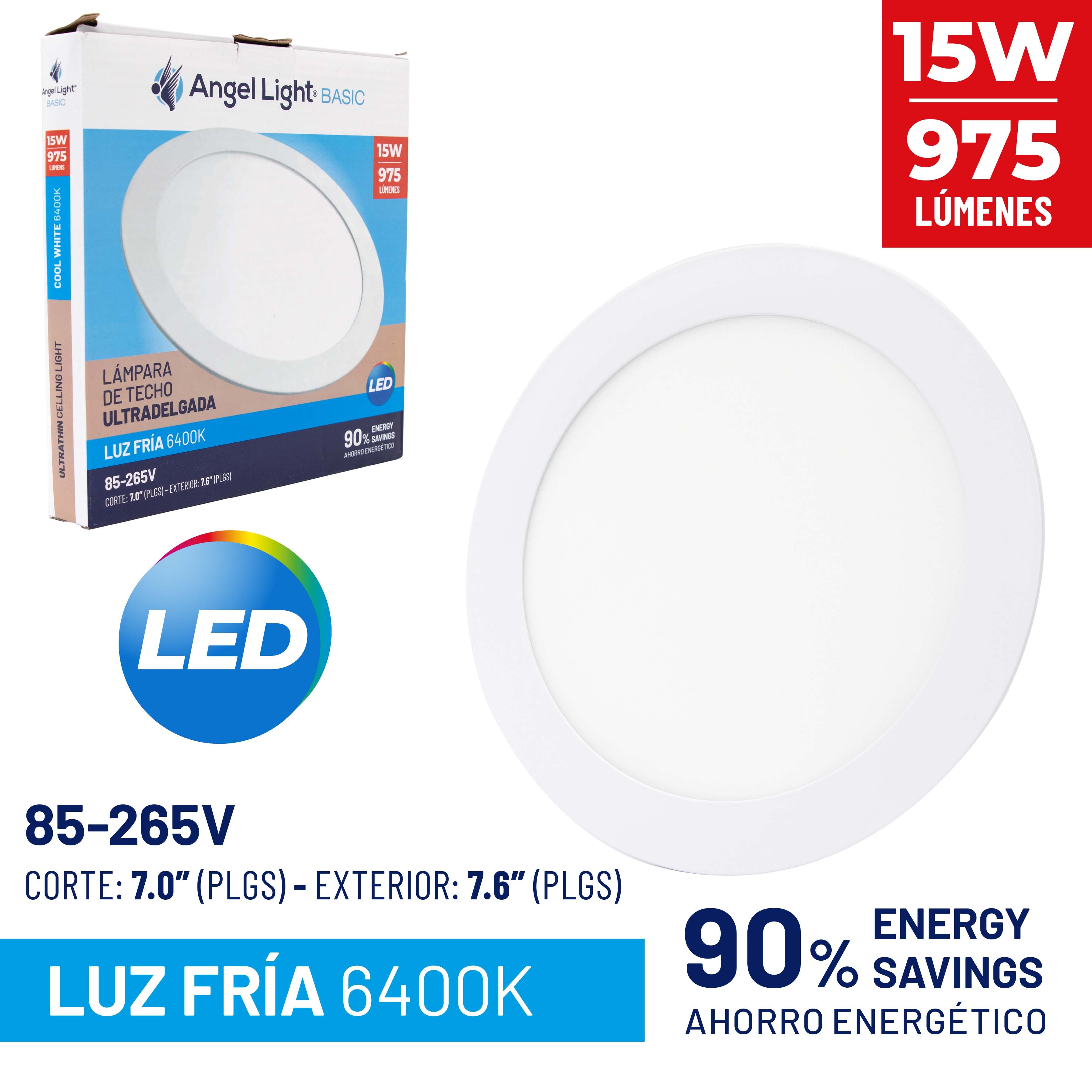 Lámpara LED de Empotrar Redonda 15W Angel Light ALB-PB001-15W