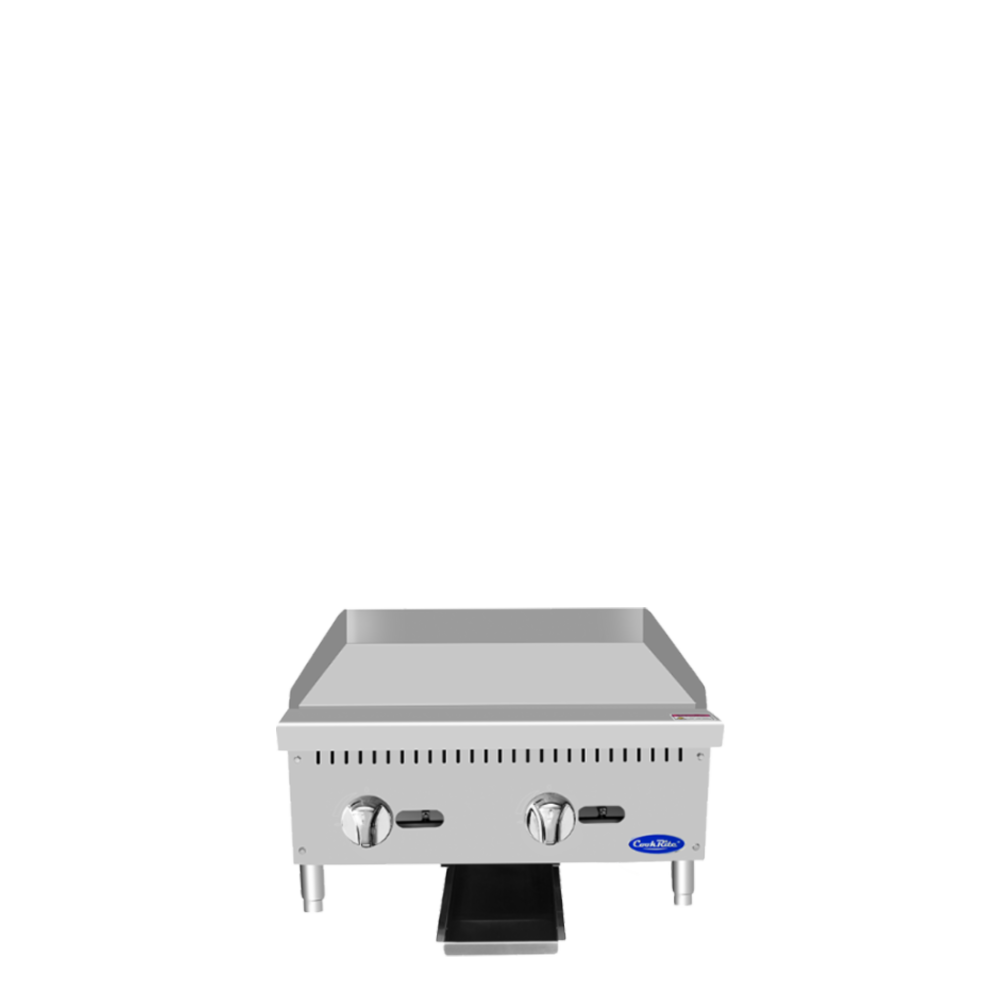 (PP) Plancha Industrial a Gas de 24"/60cm con Control Manual, 60,000 BTU – Acero Inoxidable Atosa ATMG-24