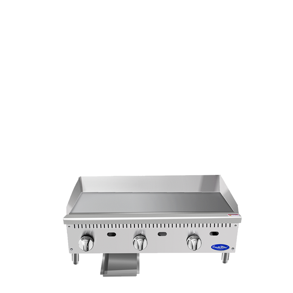 (PP) Plancha Industrial a Gas de 36"/90cm con Control Manual, 90,000 BTU – Acero Inoxidable Atosa ATMG-36