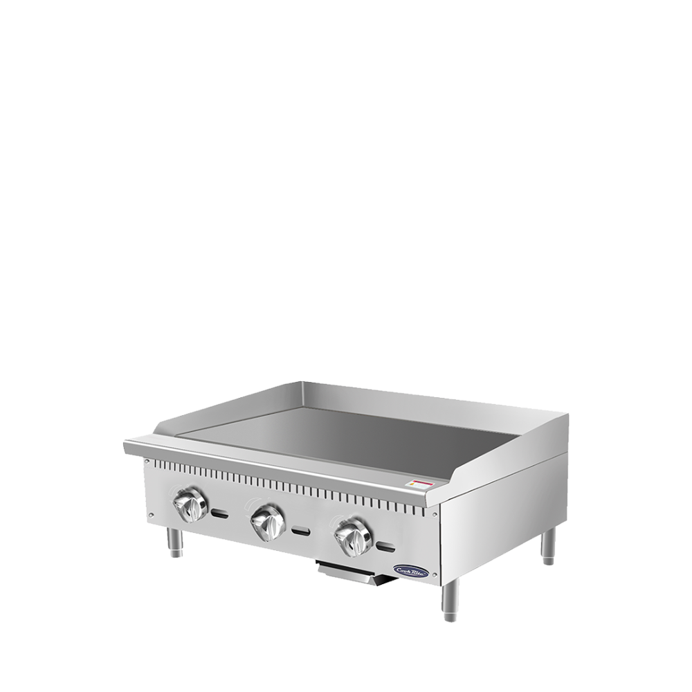 (PP) Plancha Industrial a Gas de 36"/90cm con Control Manual, 90,000 BTU – Acero Inoxidable Atosa ATMG-36