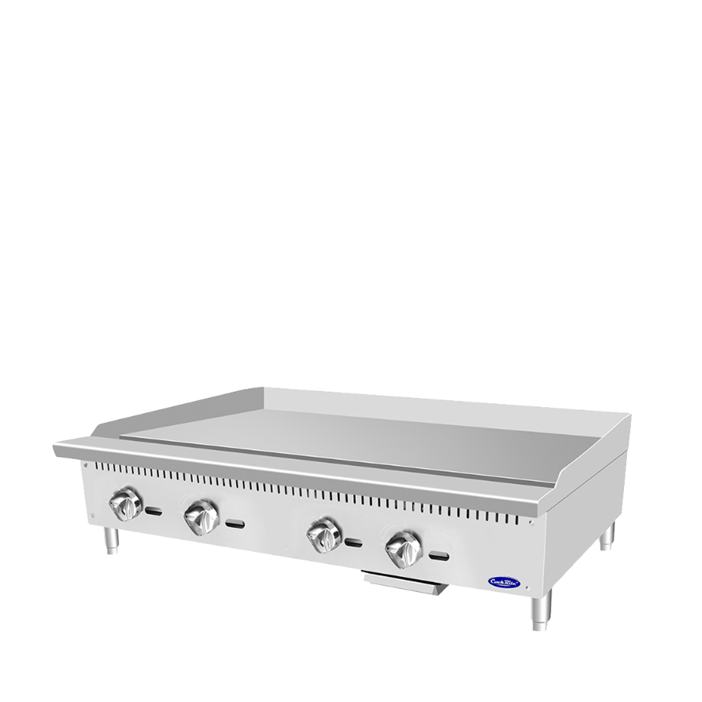 (PP) lancha Industrial a Gas de 48"/120cm con Control Manual, 120,000 BTU – Acero Inoxidable Atosa ATMG-48