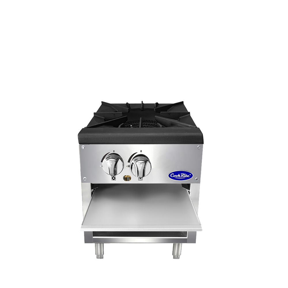 (PP) Estufa Industrial de Gas para Olla (Stock Pot) Sobre Mesa de 1 Quemador Triple Anillo, 80,000 BTU 46cm – Acero Inoxidable Atosa ATSP-18-1