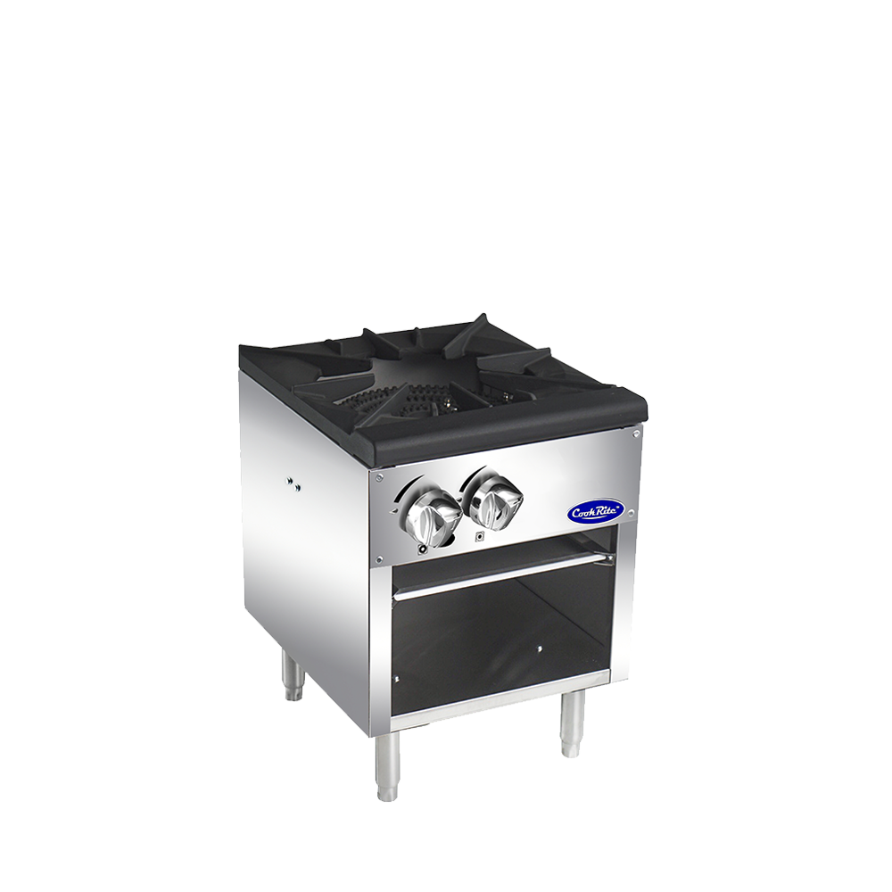 (PP) Estufa Industrial de Gas para Olla (Stock Pot) Sobre Mesa de 1 Quemador Triple Anillo, 80,000 BTU 46cm – Acero Inoxidable Atosa ATSP-18-1