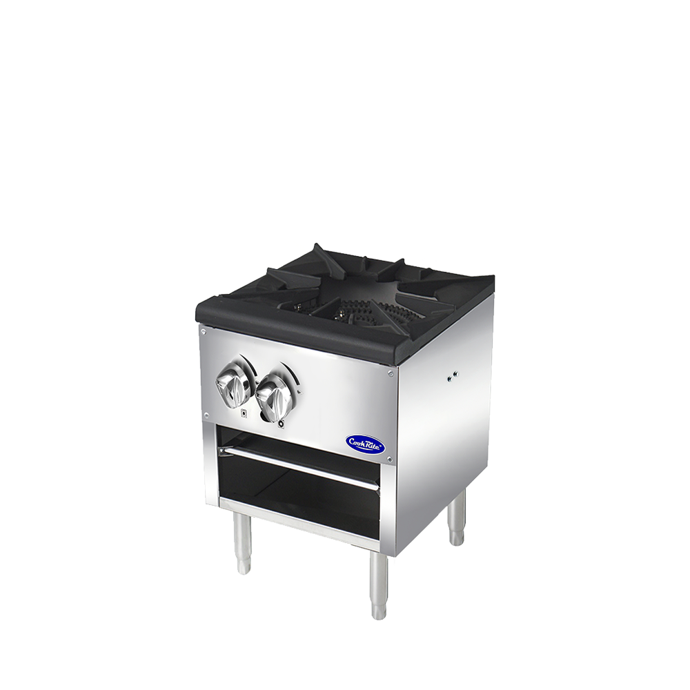 (PP) Estufa Industrial de Gas para Olla (Stock Pot) Sobre Mesa de 1 Quemador Triple Anillo, 80,000 BTU 46cm – Acero Inoxidable Atosa ATSP-18-1