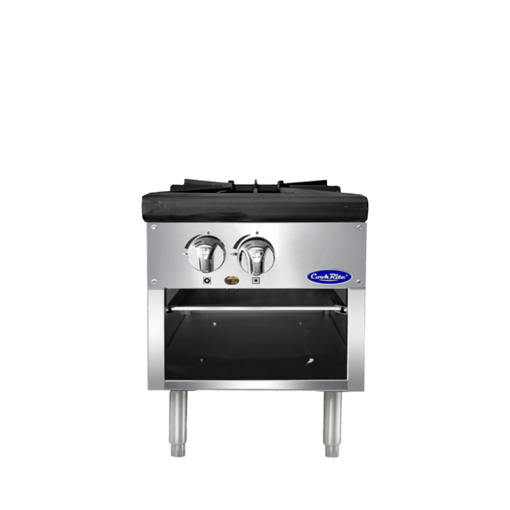 (PP) Estufa Industrial de Gas para Olla (Stock Pot) Sobre Mesa de 1 Quemador Triple Anillo, 80,000 BTU 46cm – Acero Inoxidable Atosa ATSP-18-1